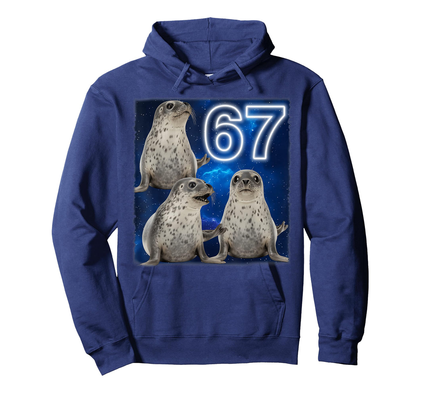 67 Meme Seal Howling at The Moon Parody 67 Six Seven Meme T-Shirt