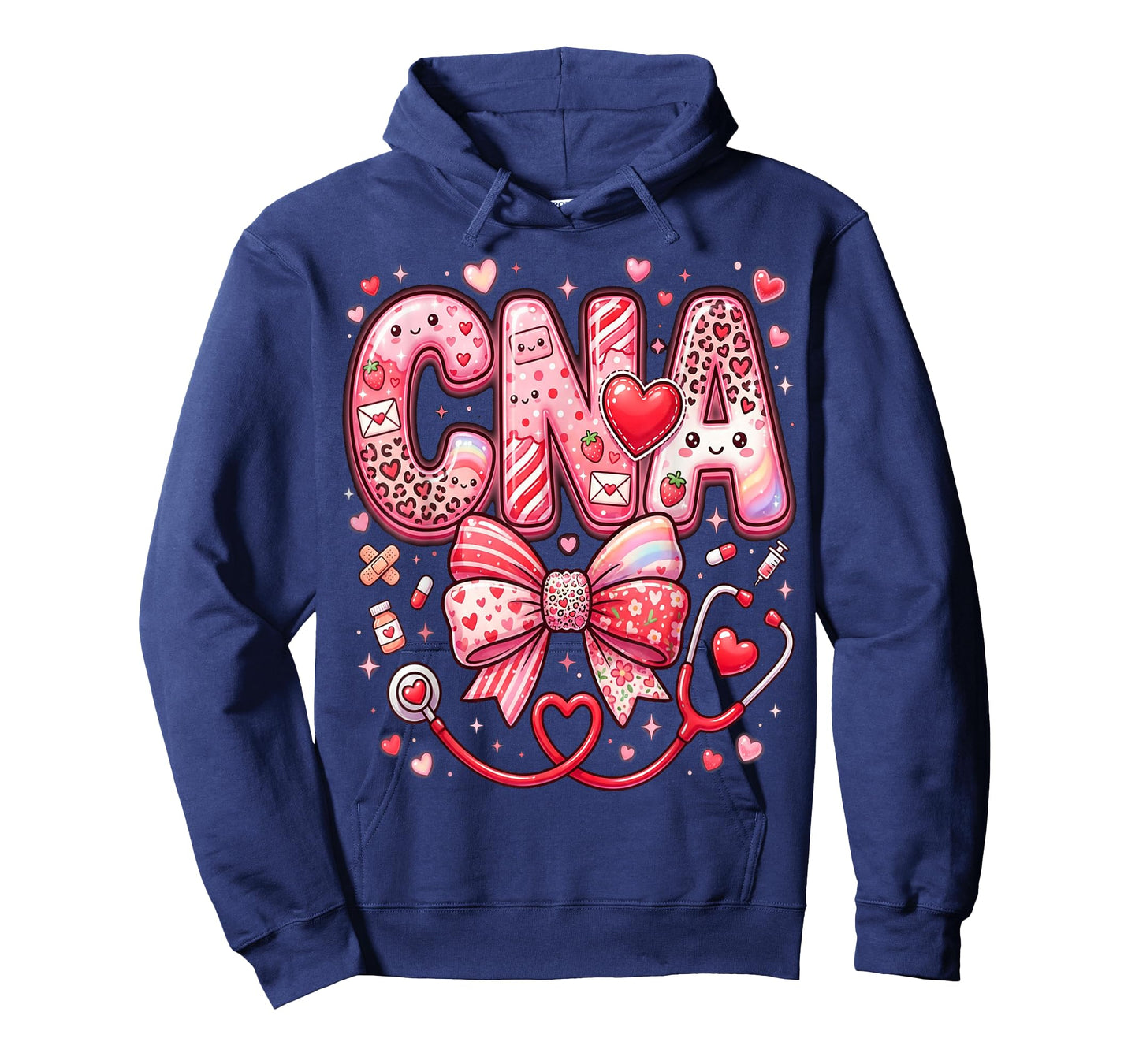 Hearts Certified Nursing Assistant Nurse CNA Valentines T-Shirt