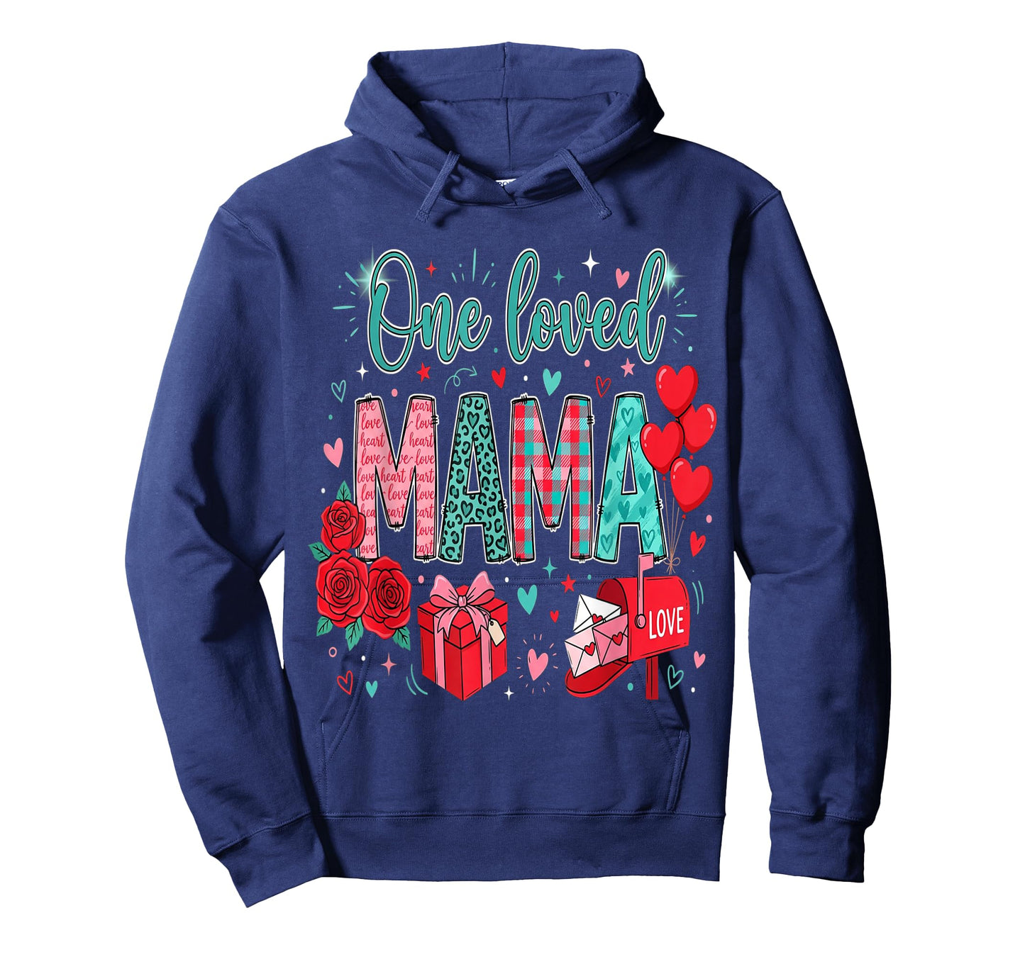 Mother Hearts One Loved Mama Valentine Mom Valentines T-Shirt