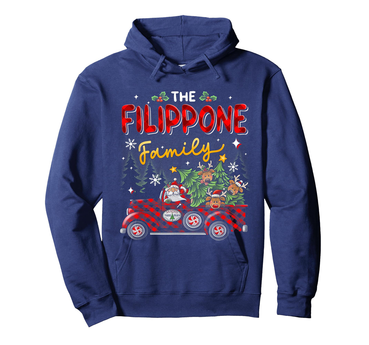 The Filippone Family Christmas Matching Pajamas Group Gift T-Shirt