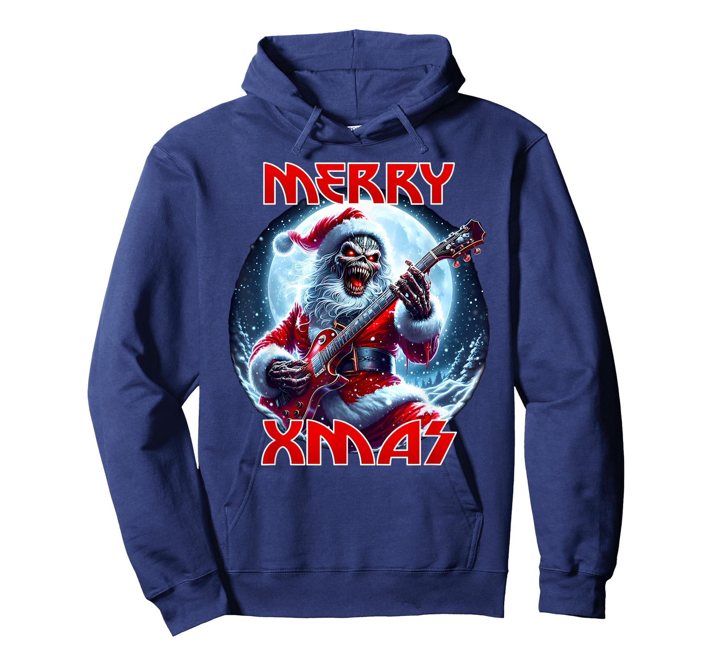 Merry Christmas Heavy Metal Band Death Metal Vintage Santa T-Shirt