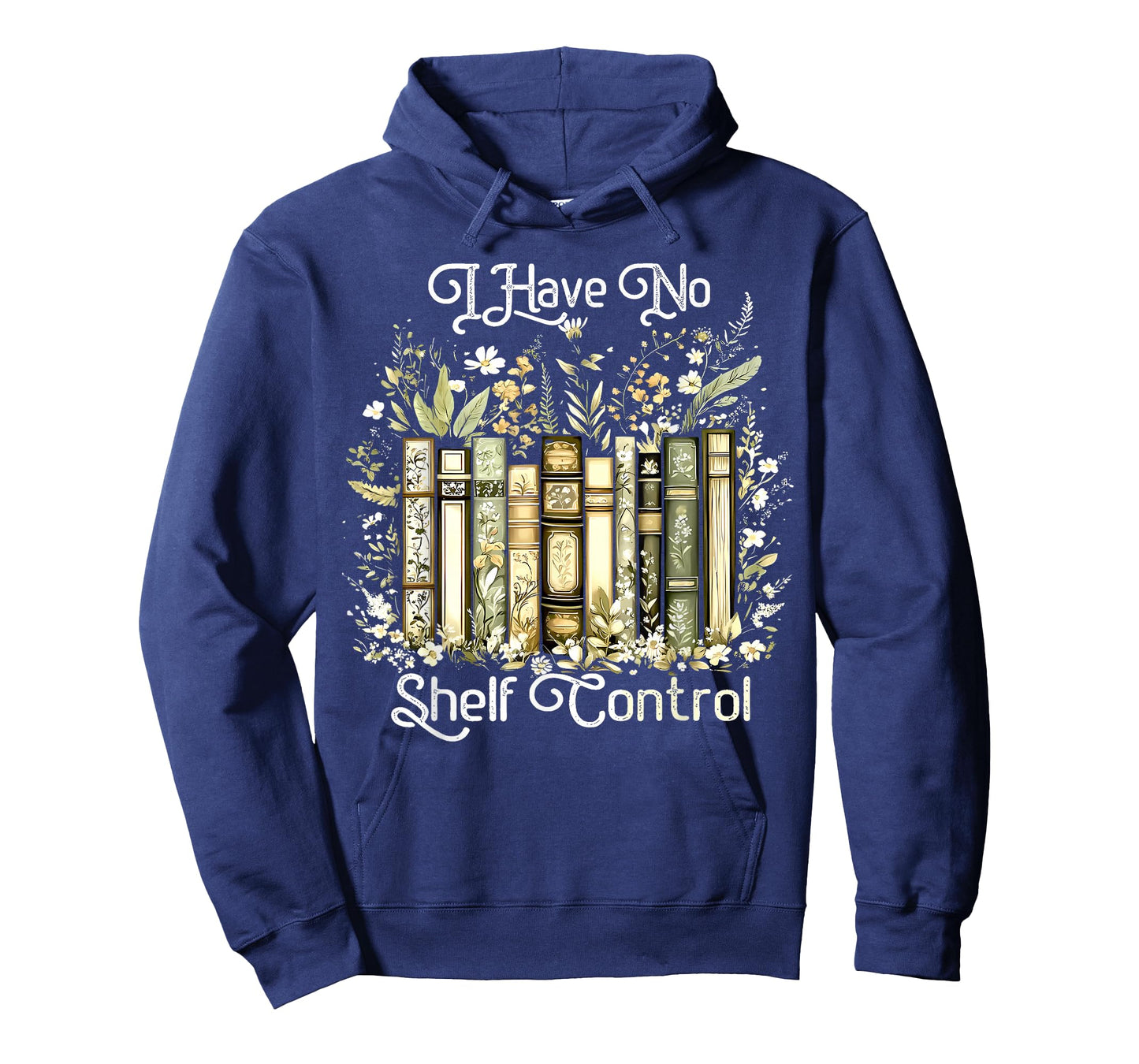 Vintage Floral Bookshelf I Have No Shelf Control Book Lovers T-Shirt