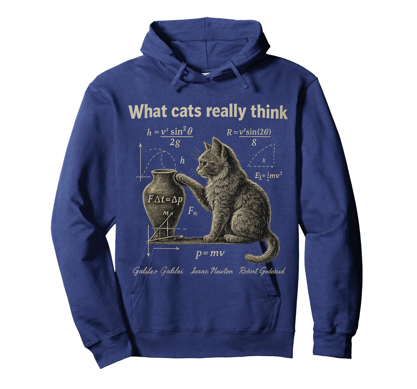 What Cats Really Think Funny Science Cat Vintage Physics T-Shirt