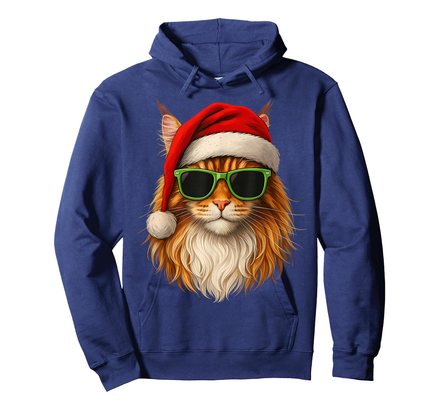 Meowy Catmas Santa Hat Maine Coon Cat Christmas Pajamas T-Shirt