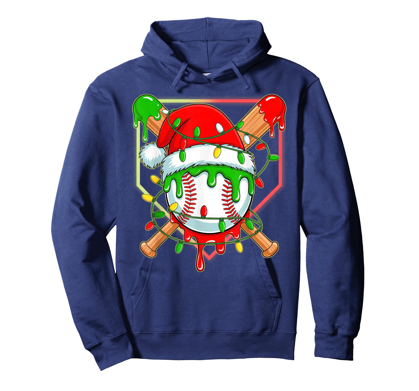 Baseball Christmas Tree Light Xmas Baseball Boys Kids T-Shirt