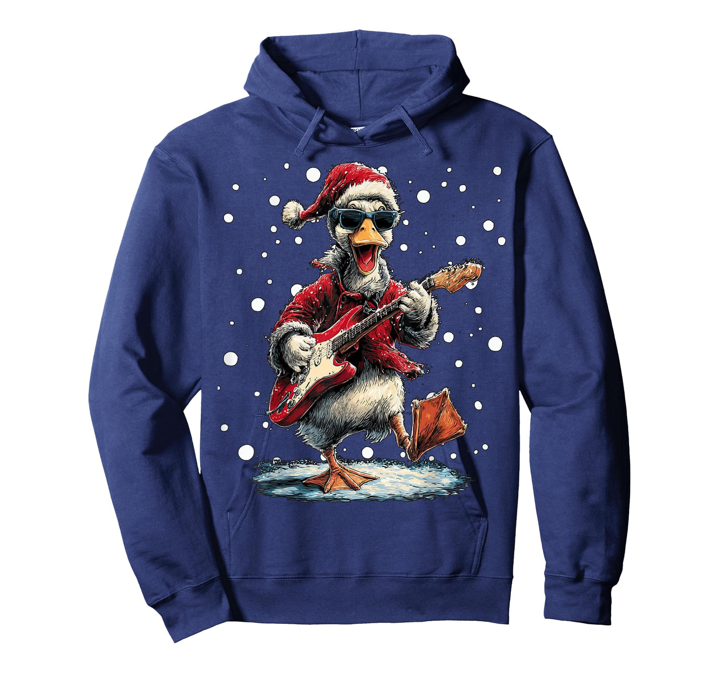 Christmas Duck Playing Guitar Funny Musician Animal Music T-Shirt