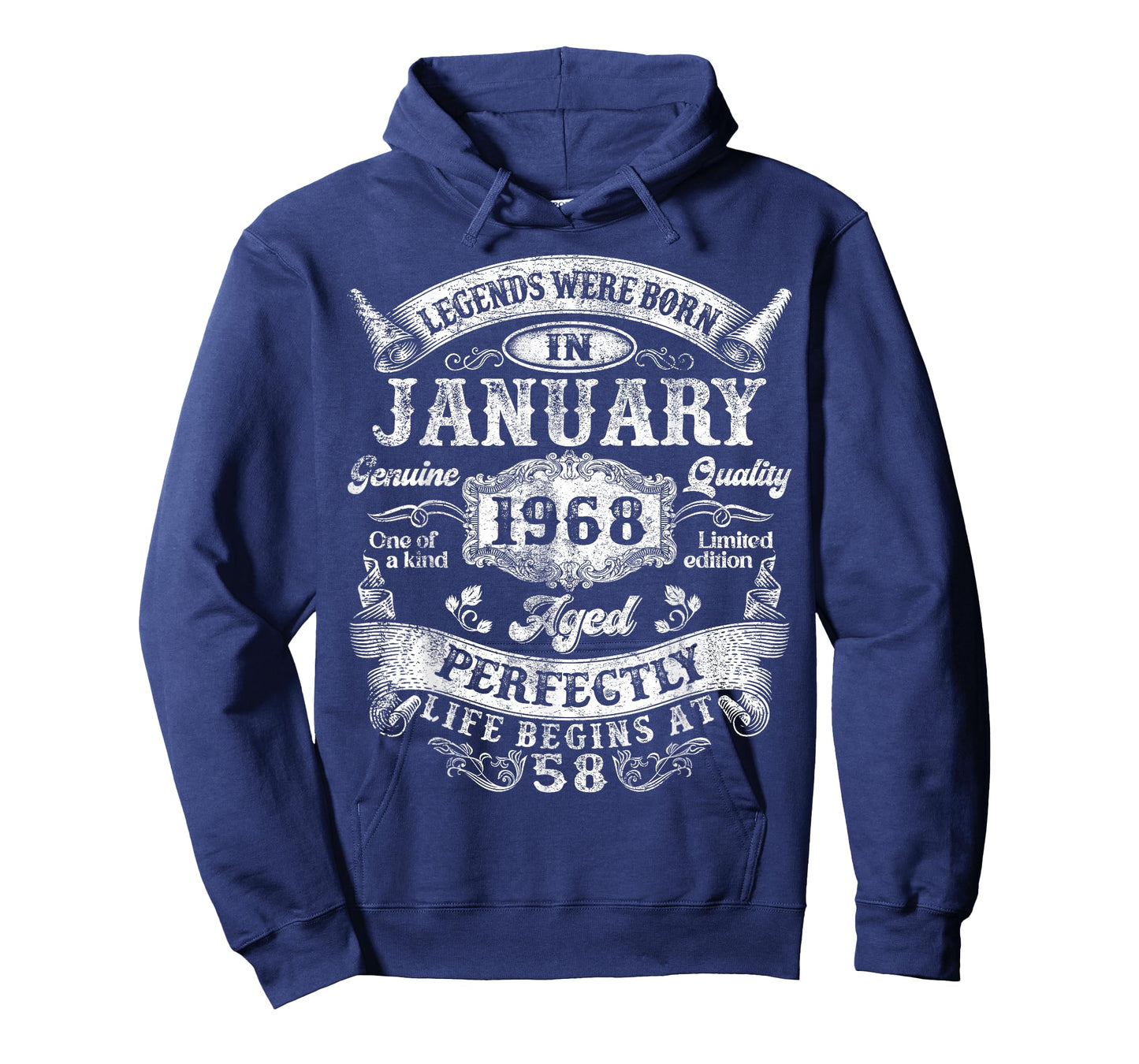 Legends were Born in January 1968 Vintage 58th Birthday Men T-Shirt