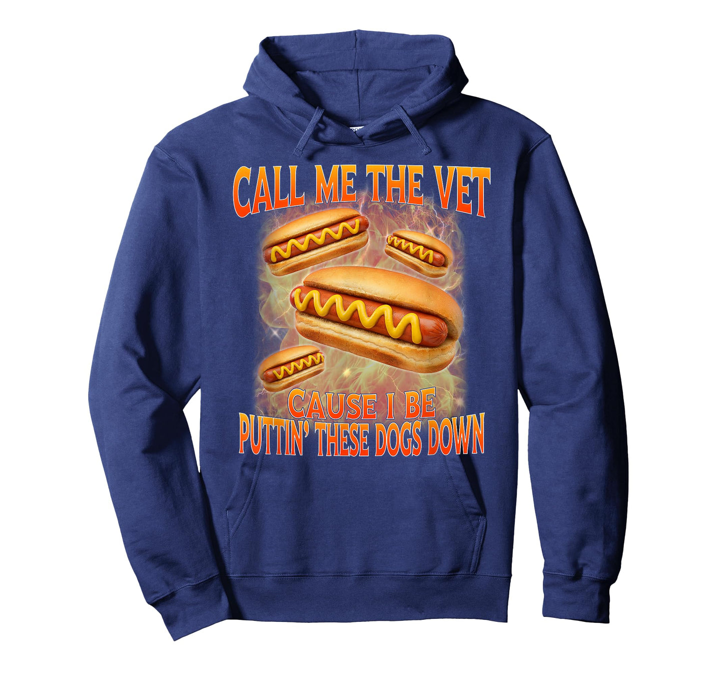 Call Me The Vet Cause I Be Hard Hot Dog Cringe Unhinged Meme T-Shirt