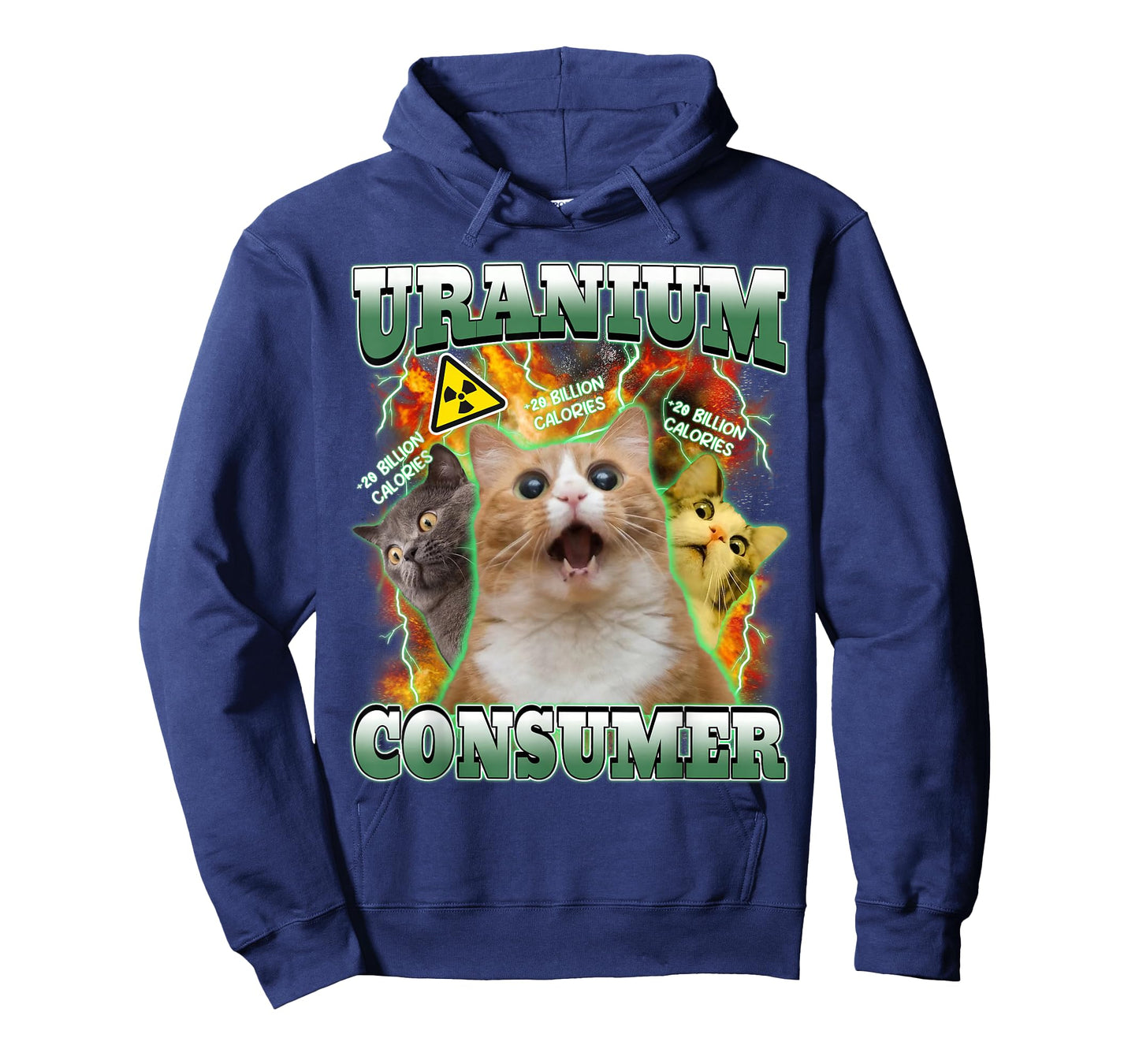 Funny Cat Dank Memes Uranium Consumer Silly Cat Unhinged T-Shirt