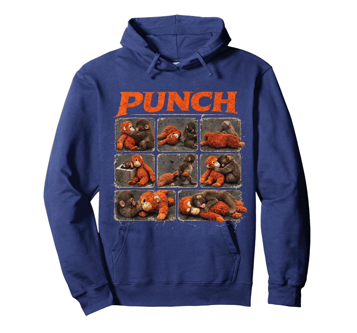 Punch Cute Monkey and Teddy Collage Design T-Shirt