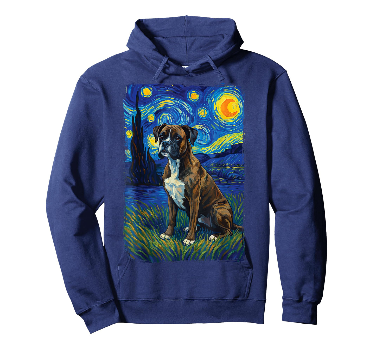 German Boxer Dog Starry Night T-Shirt