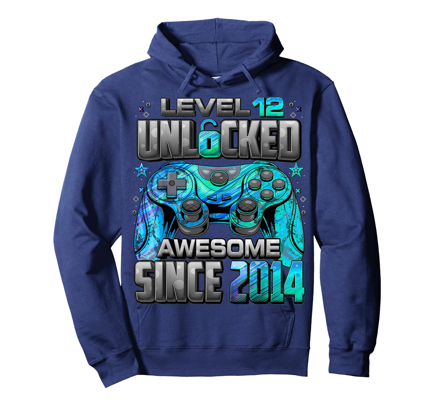 Level 12 Unlocked Awesome Since 2014 12th Birthday Gaming T-Shirt