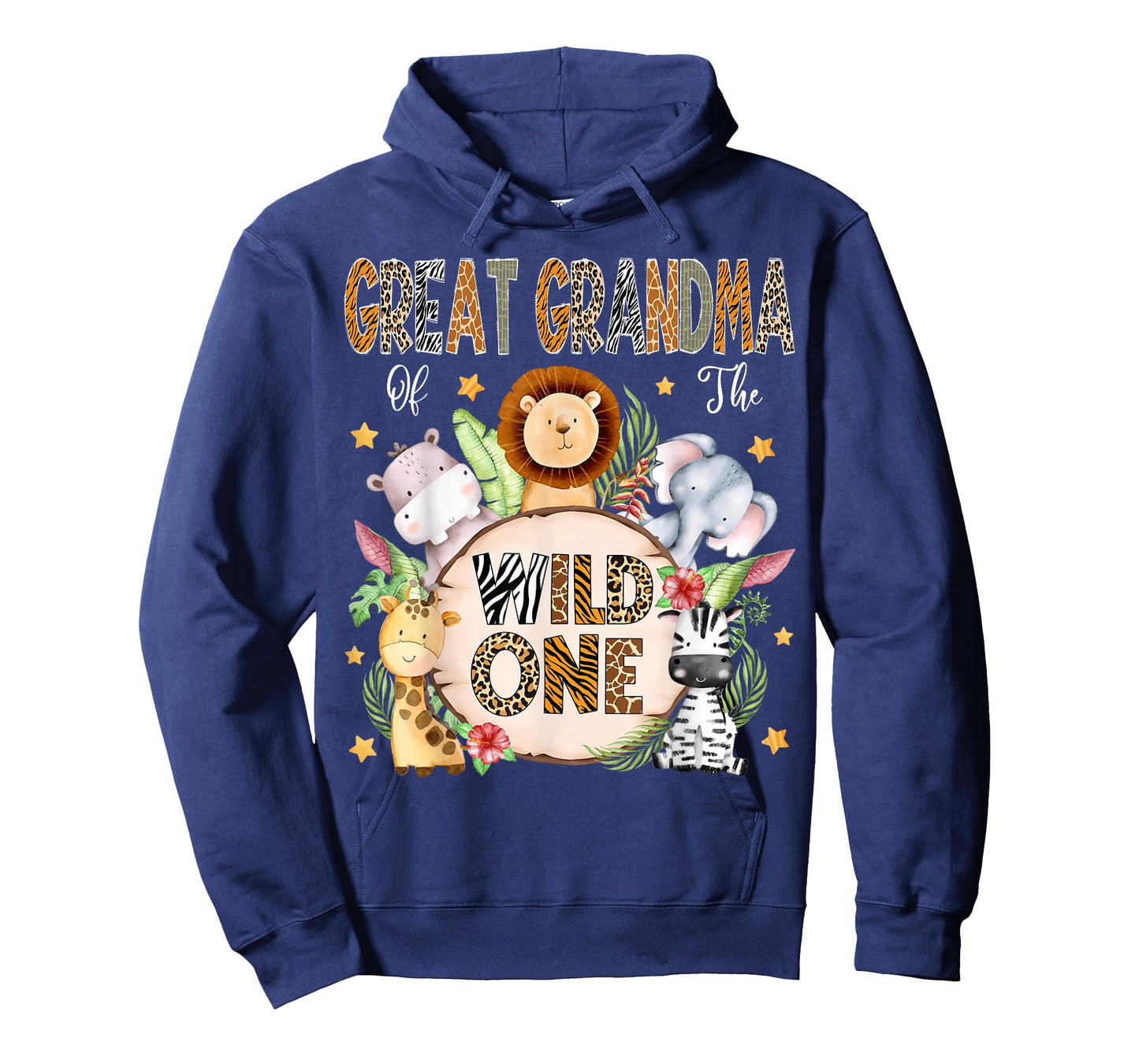 Great Grandma of The Wild One 1St Birthday Kids Safari T-Shirt