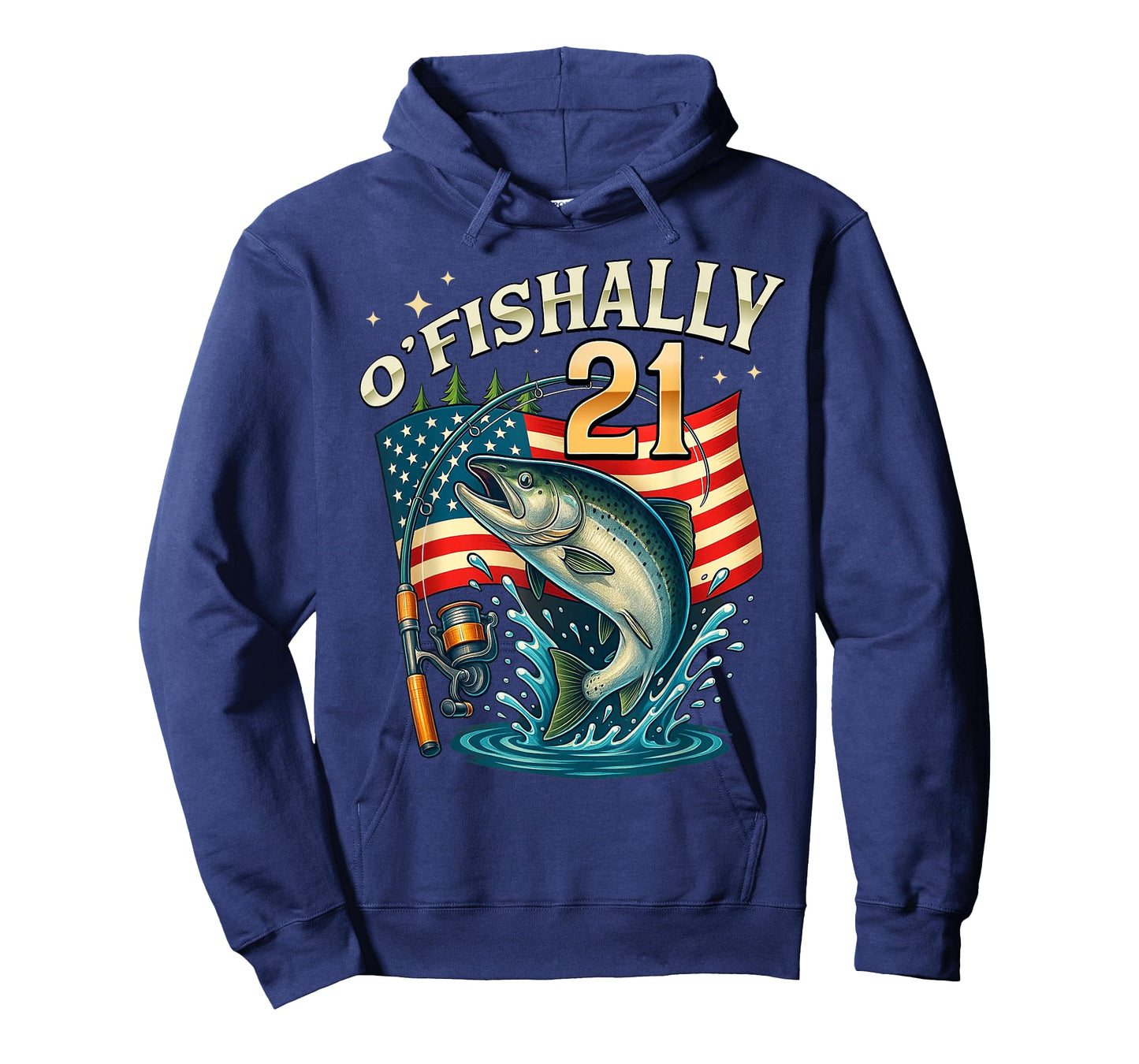 O'fishally 21 Years Old Fishing 21st Birthday Fisherman T-Shirt