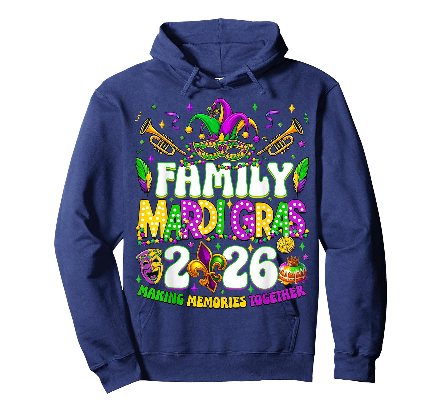 Family Mardi Gras 2026 Making Memories Together Matching T-Shirt