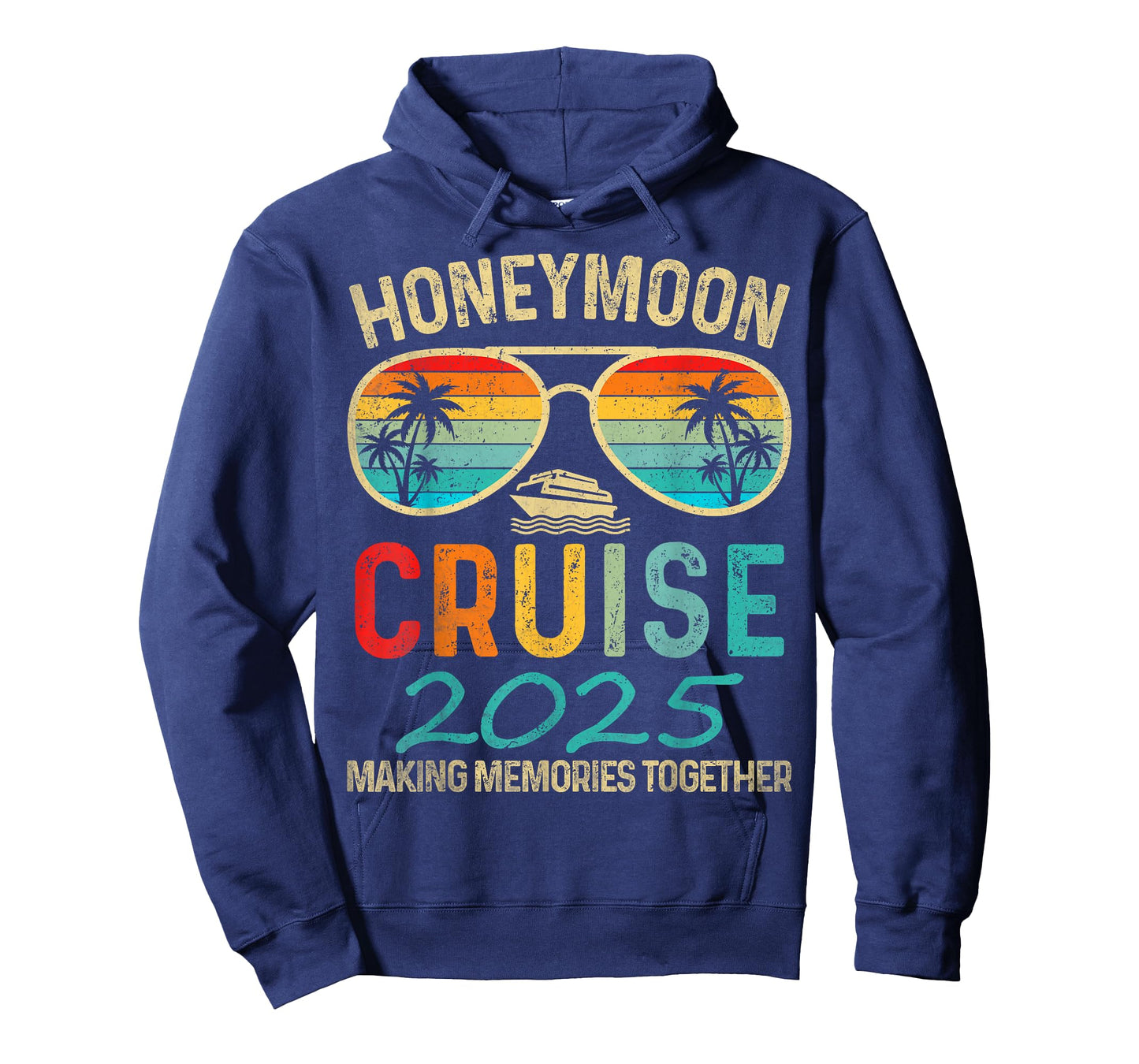 Funny Just Married Honeymoon Cruise 2025 for Couples Wedding T-Shirt