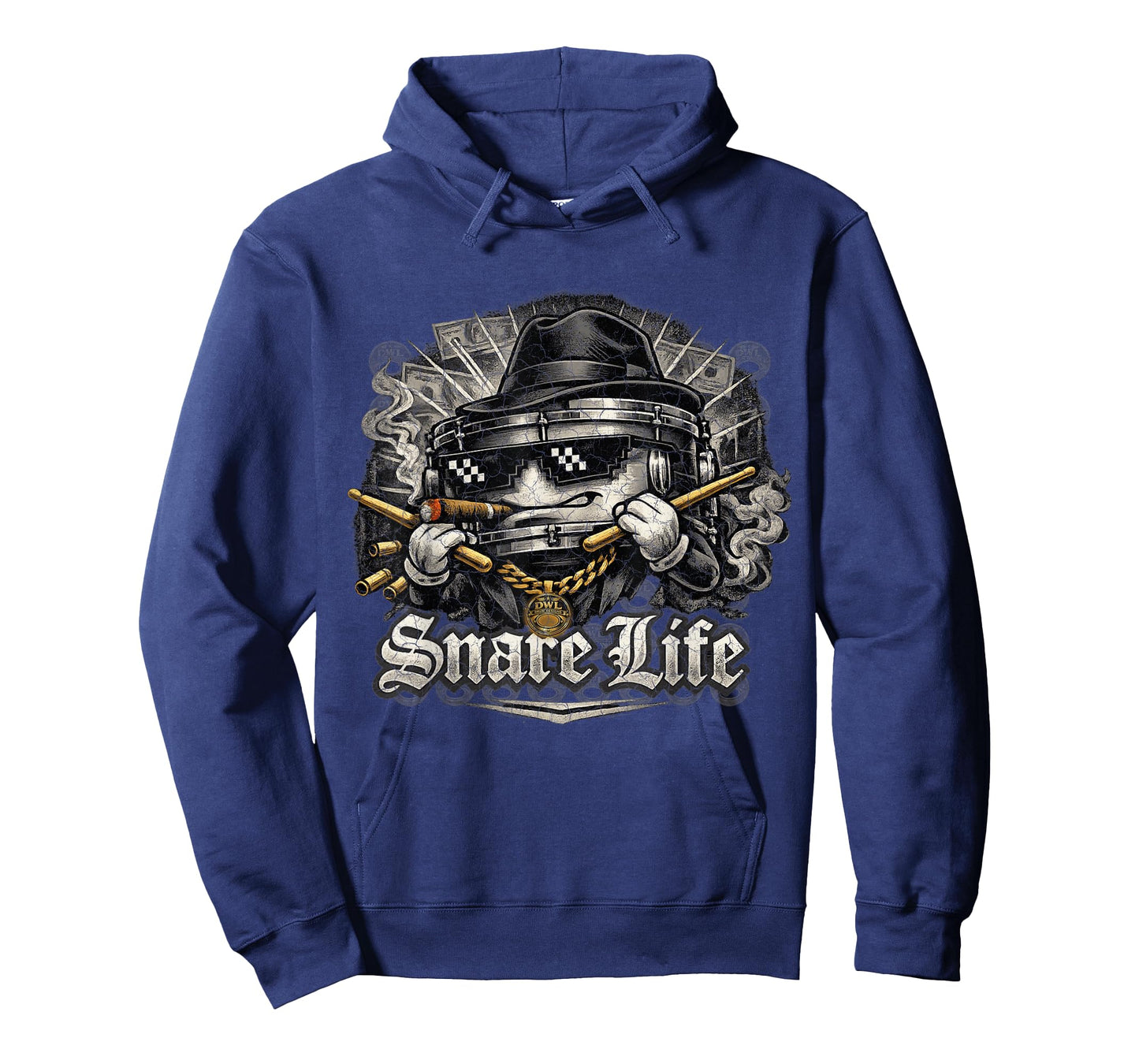 Funny Drummer Snare Life Cartoon Character T-Shirt