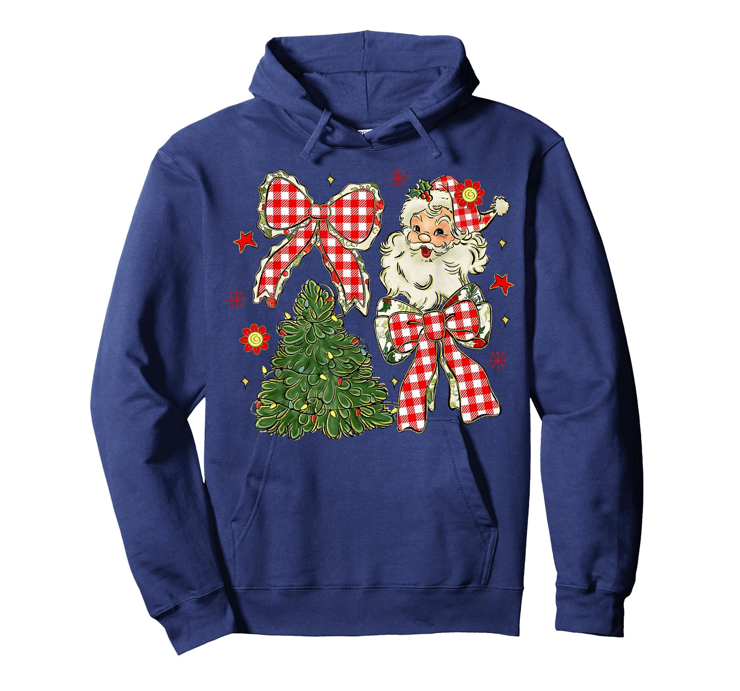 Coquette Bow Christmas Xmas Tree Holiday Santa Claus Girly T-Shirt