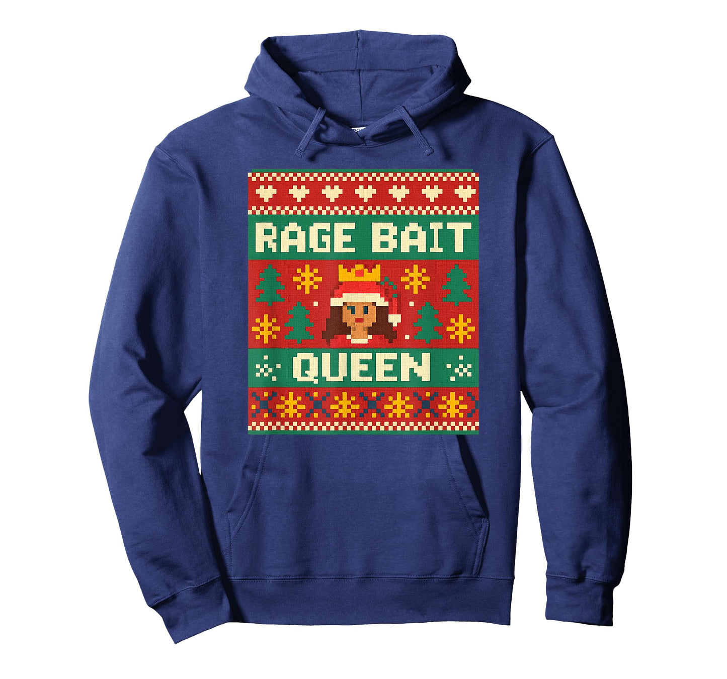 Rage Bait Queen Sarcastic Attitude Ugly Christmas Humor T-Shirt