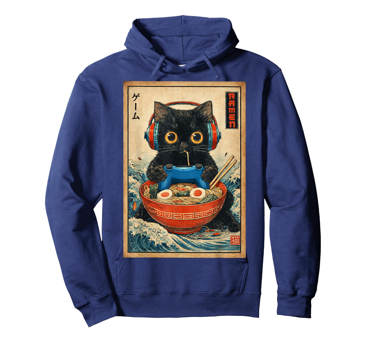 Cat Ramen Japanese Funny Graphic Tees Kawaii Cat Anime Gifts T-Shirt