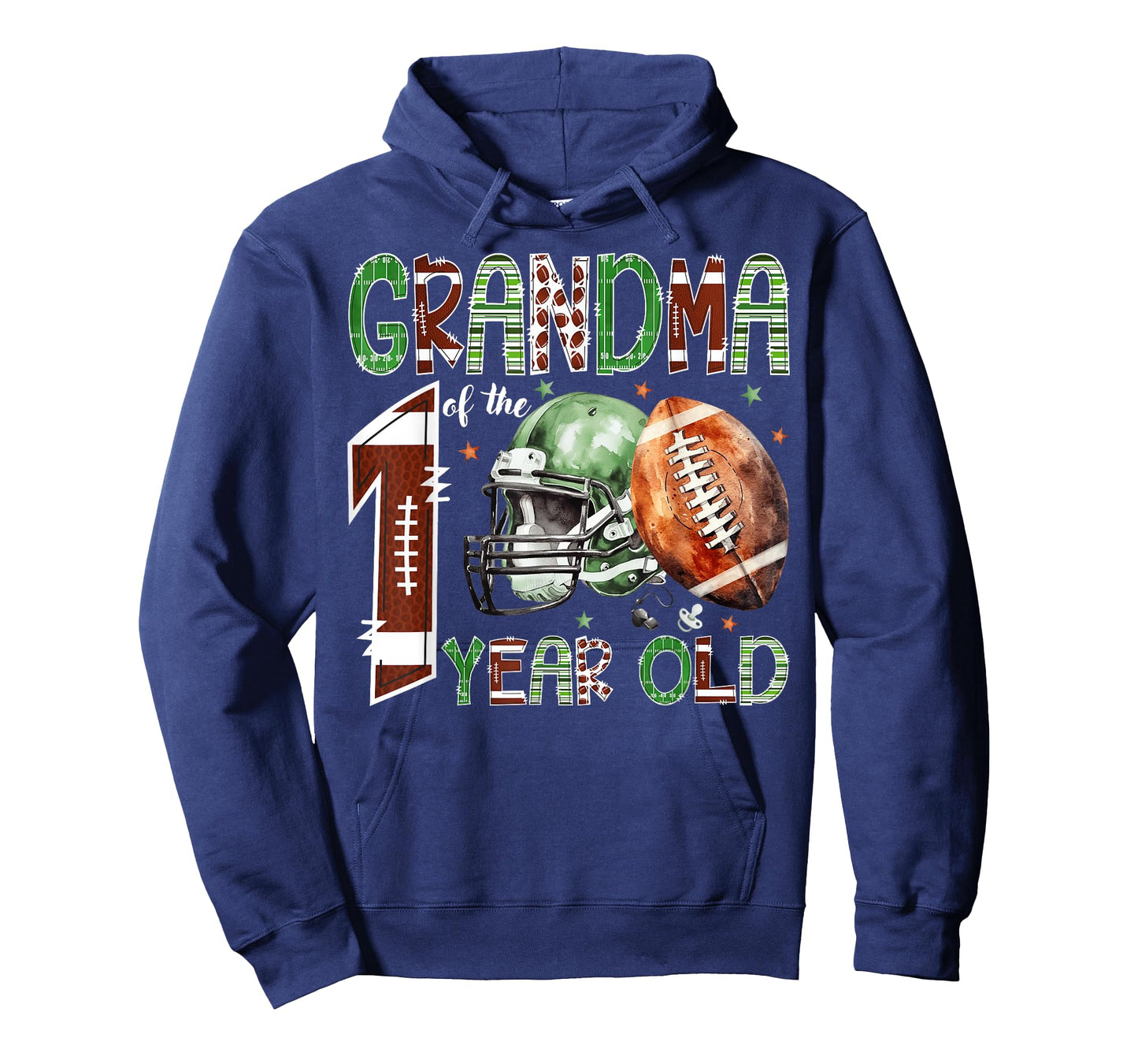 Grandma of The 1 Year Old Football Lover 1st Birthday Boy T-Shirt