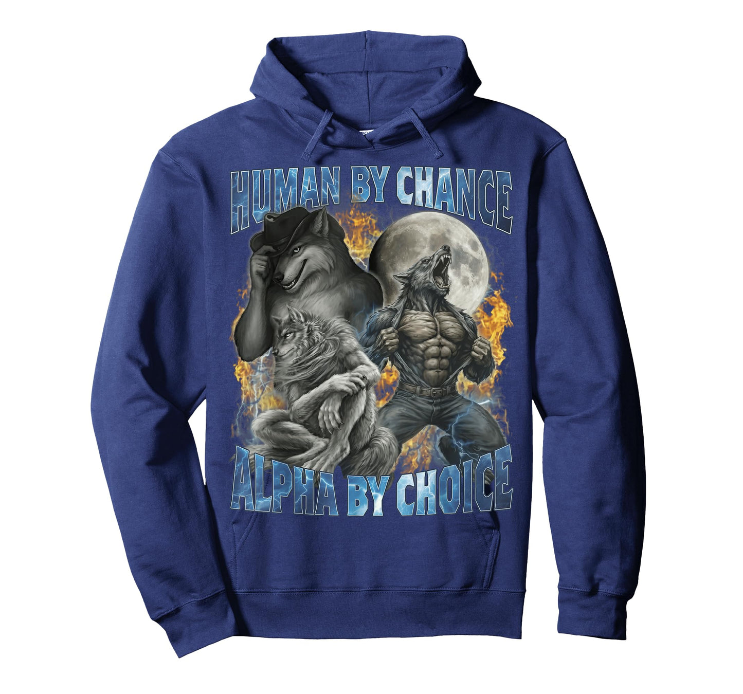 Funny Human by Chance Alpha by Choice Wolf Matching T-Shirt