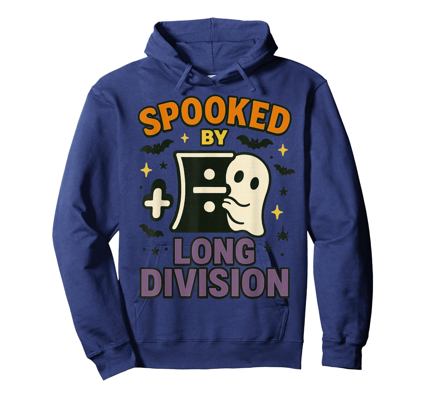 Spooked by Long Division Funny Math Halloween Design T-Shirt