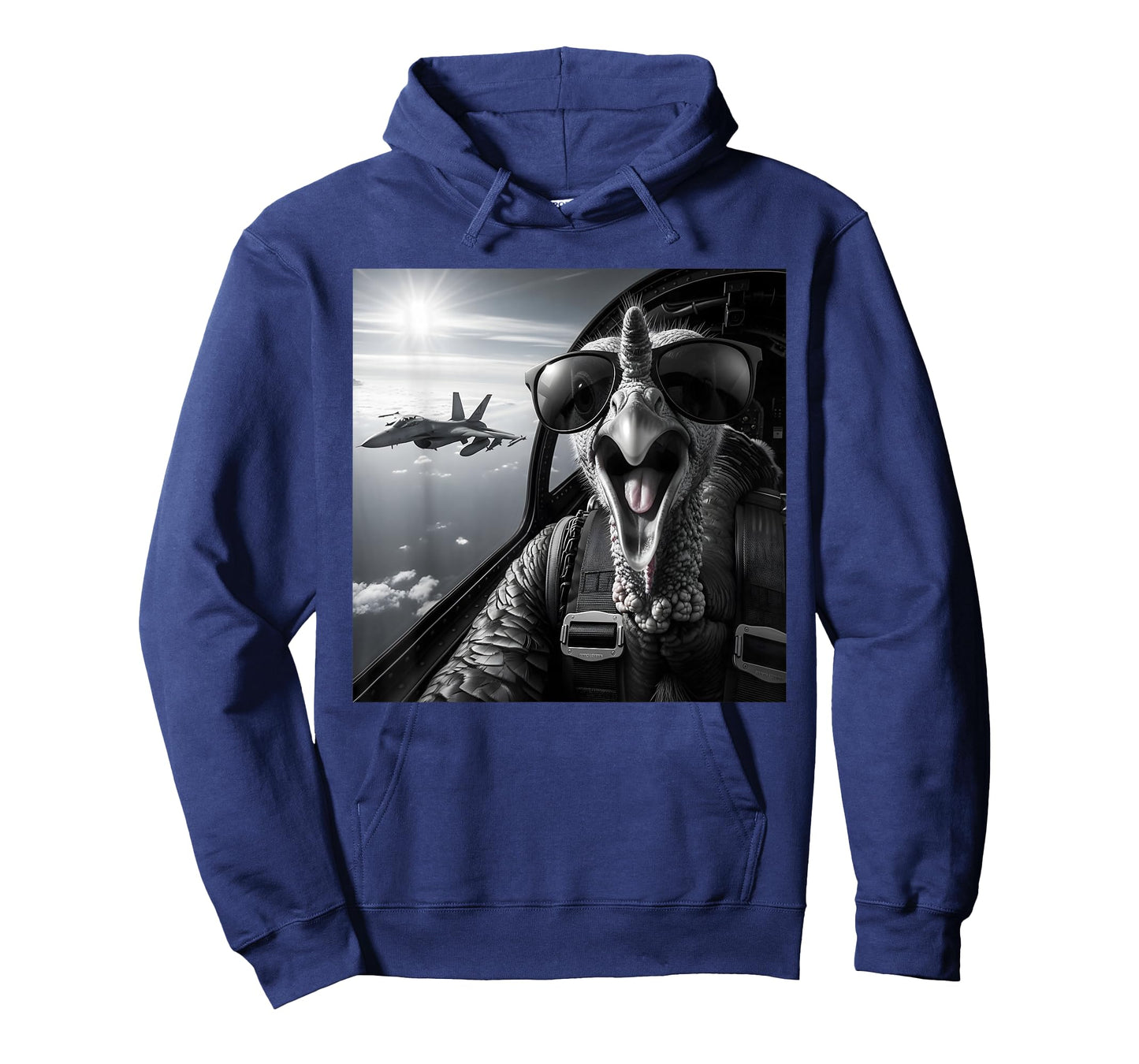 Funny Turkey Selfie Inside a Military Aircraft Thanksgiving T-Shirt