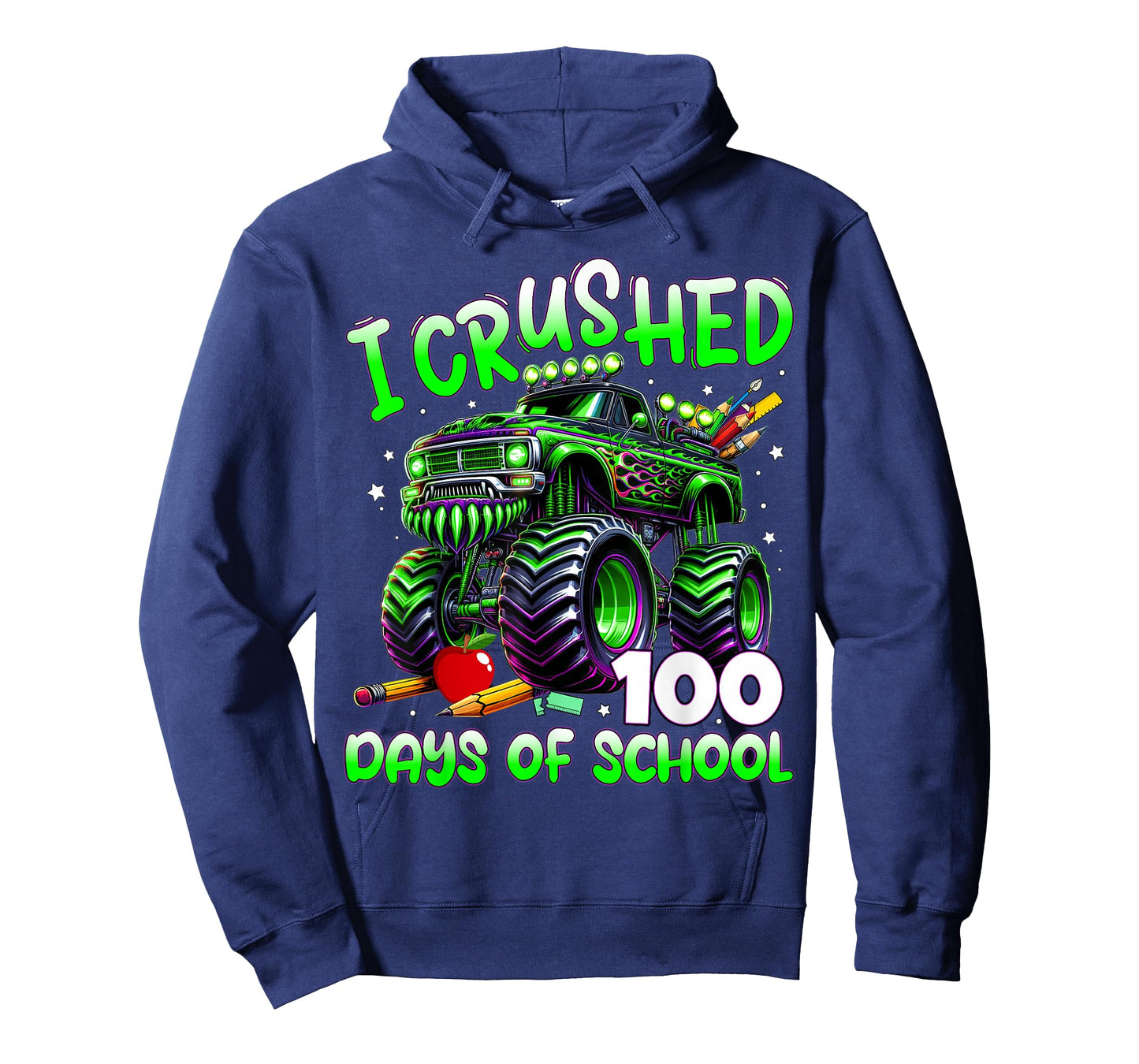 I Crushed 100 Days of School Monster Truck 100th Day Boys T-Shirt