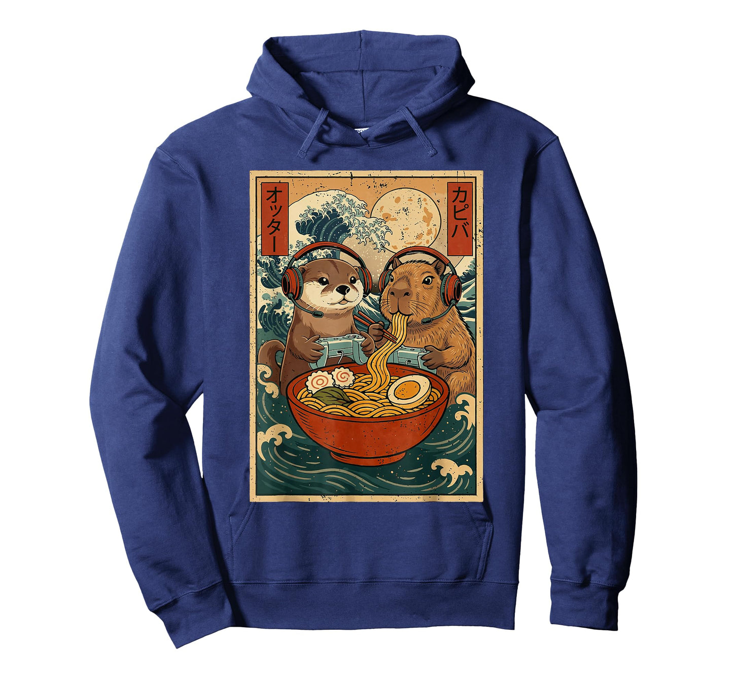 Kawaii Japanese Ramen Gamer Otter & Capybara Retro Gaming T-Shirt