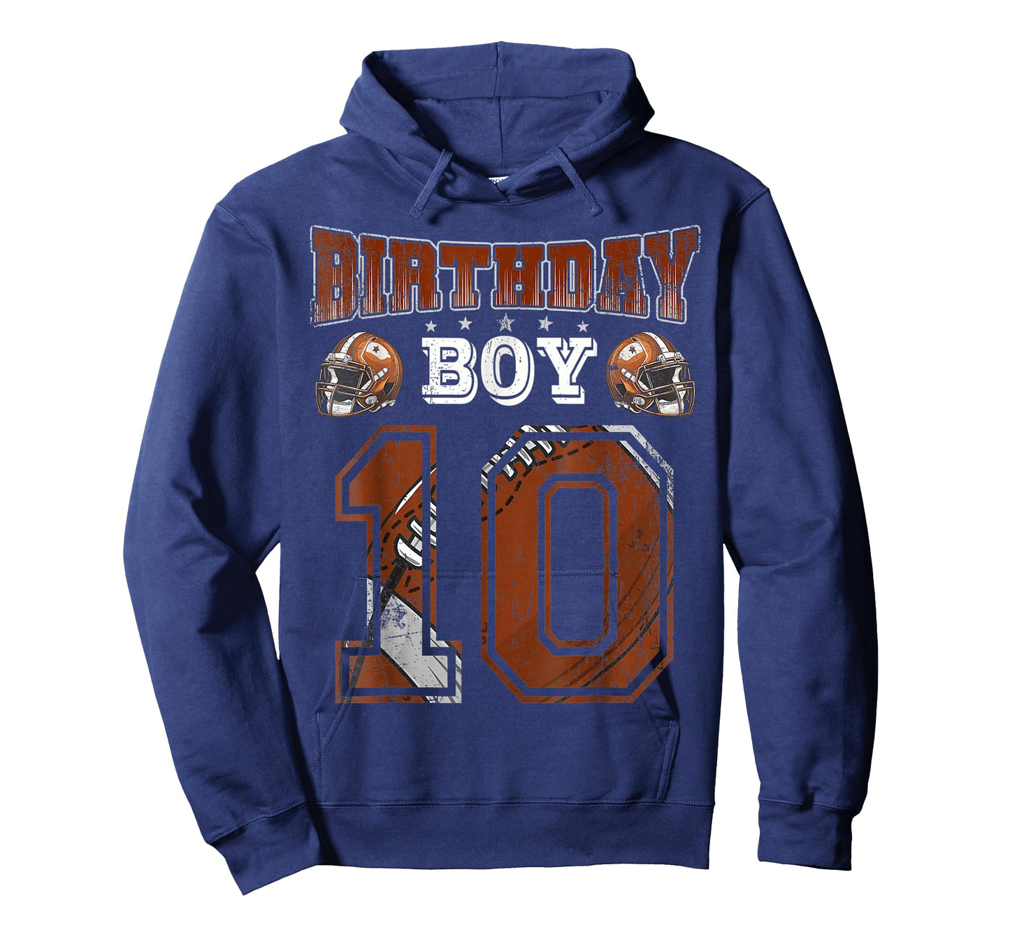 10th Birthday Boy Football Lover Theme 10 Years Old T-Shirt