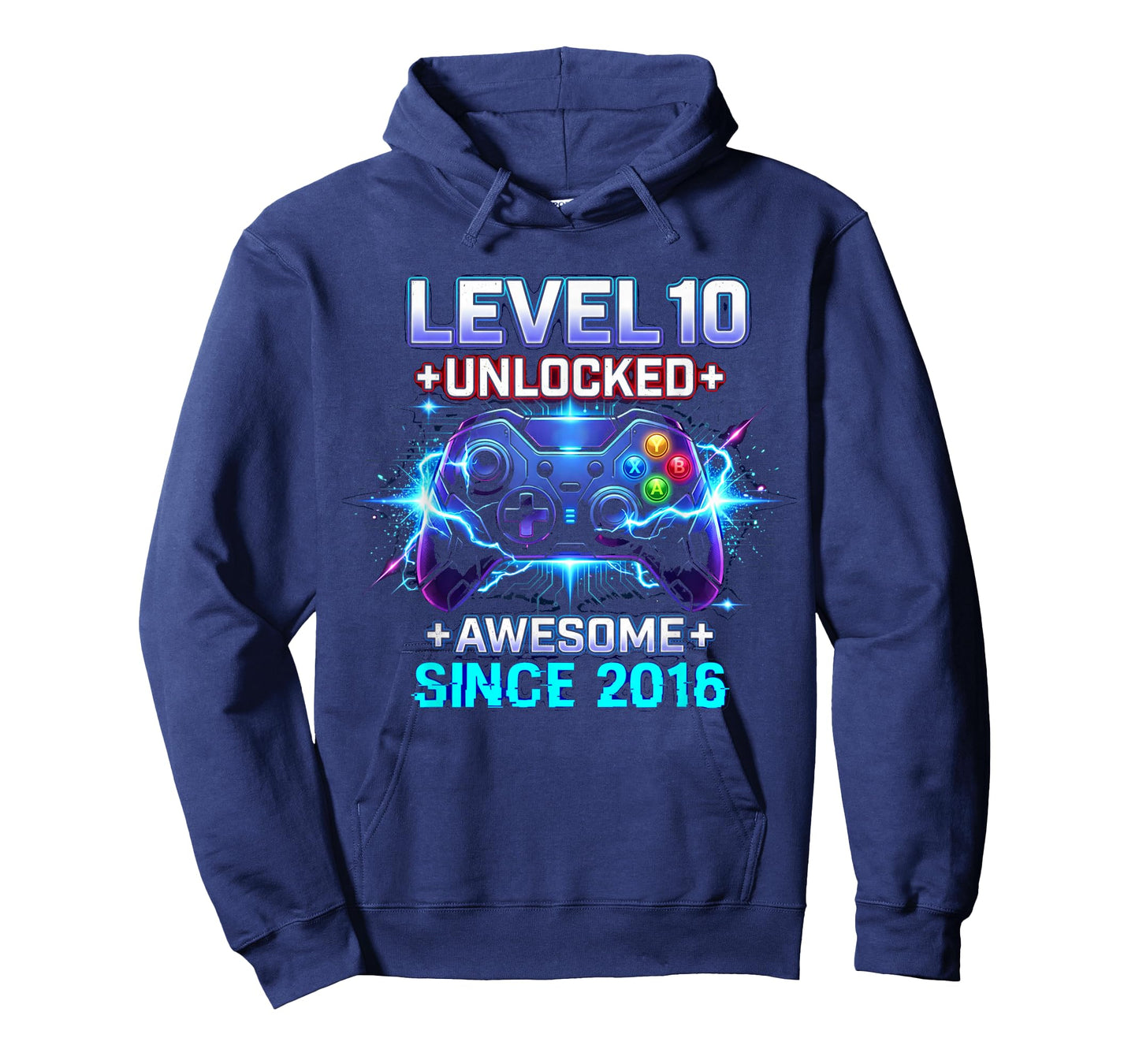 Level 10 Unlocked Awesome Since 2016 10th Birthday Boy Gamer T-Shirt