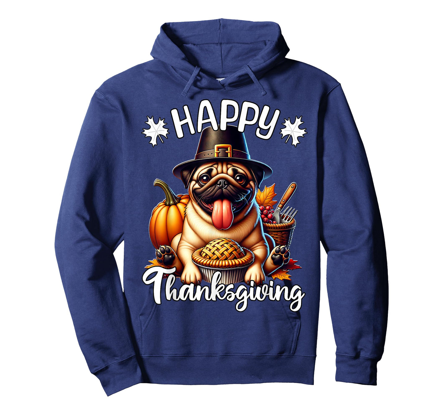Pug Happy Thanksgiving Pug T-Shirt