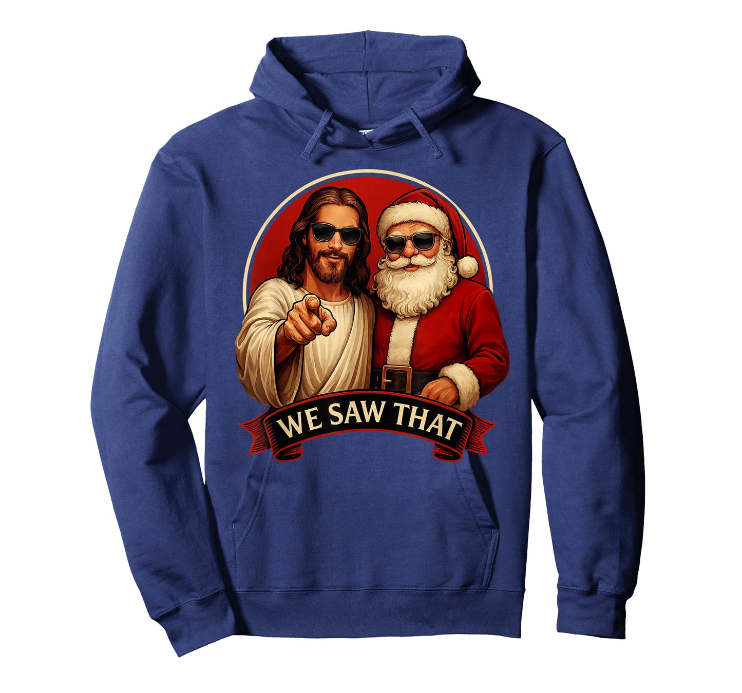 Jesus and Santa Claus We Saw That Funny Meme T-Shirt