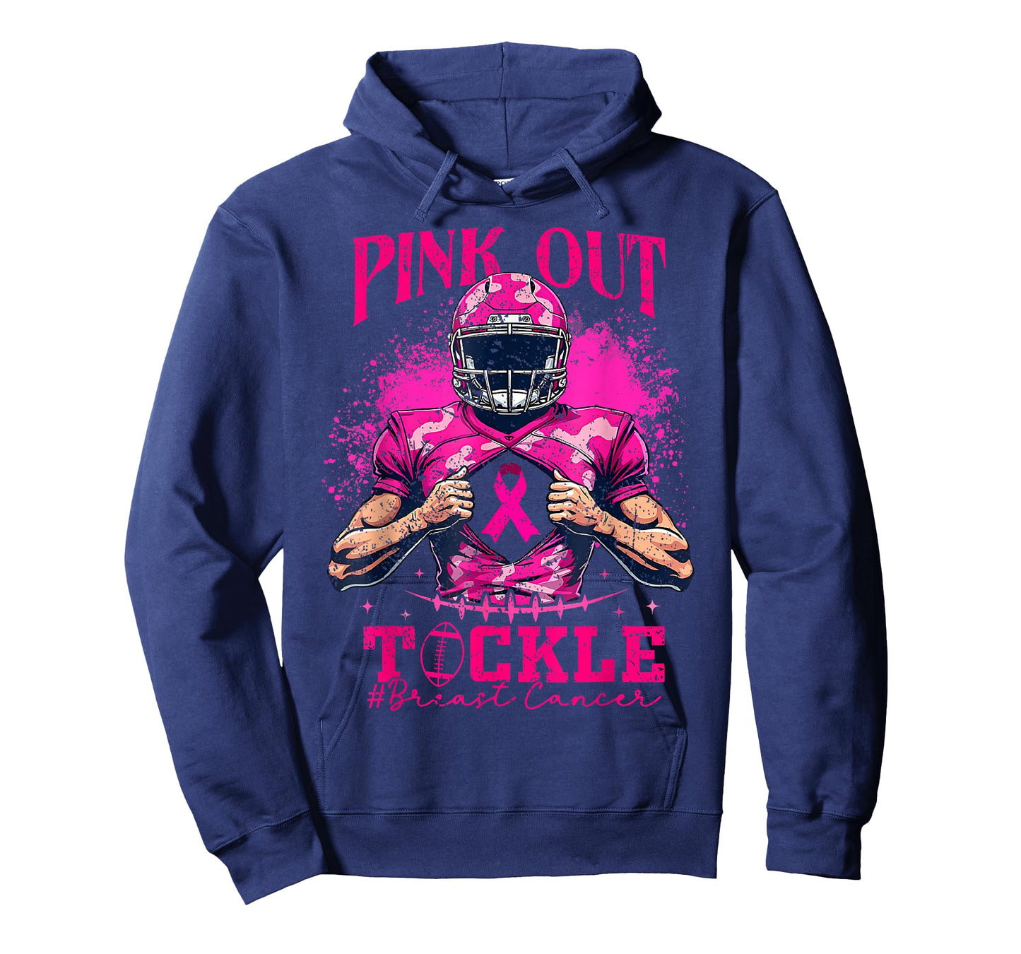 Pink Out Tackle Football Breast Cancer Awareness T-Shirt