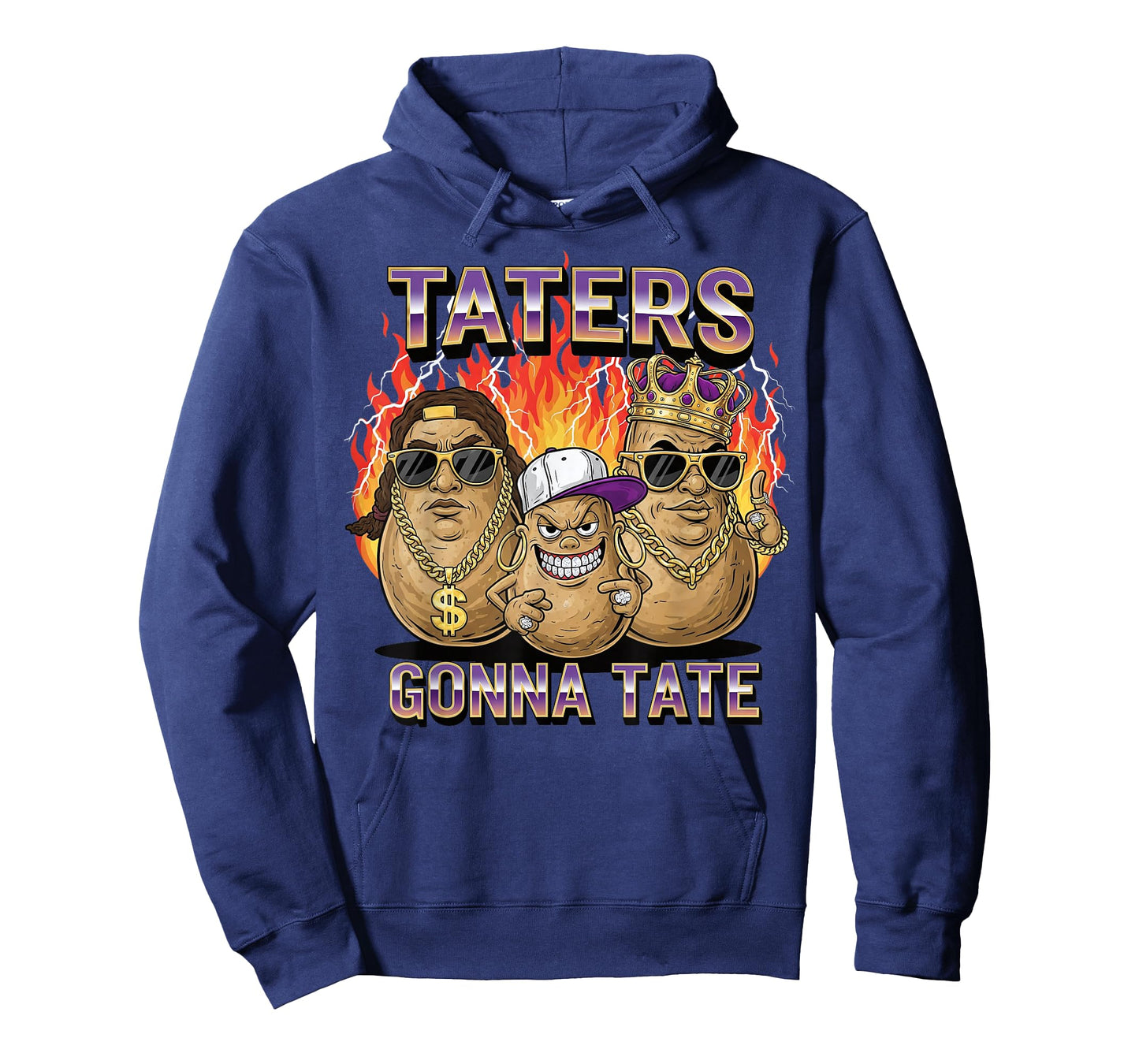 Taters Gonna Tate Funny Potato Gangster Spud Lover Bootleg T-Shirt