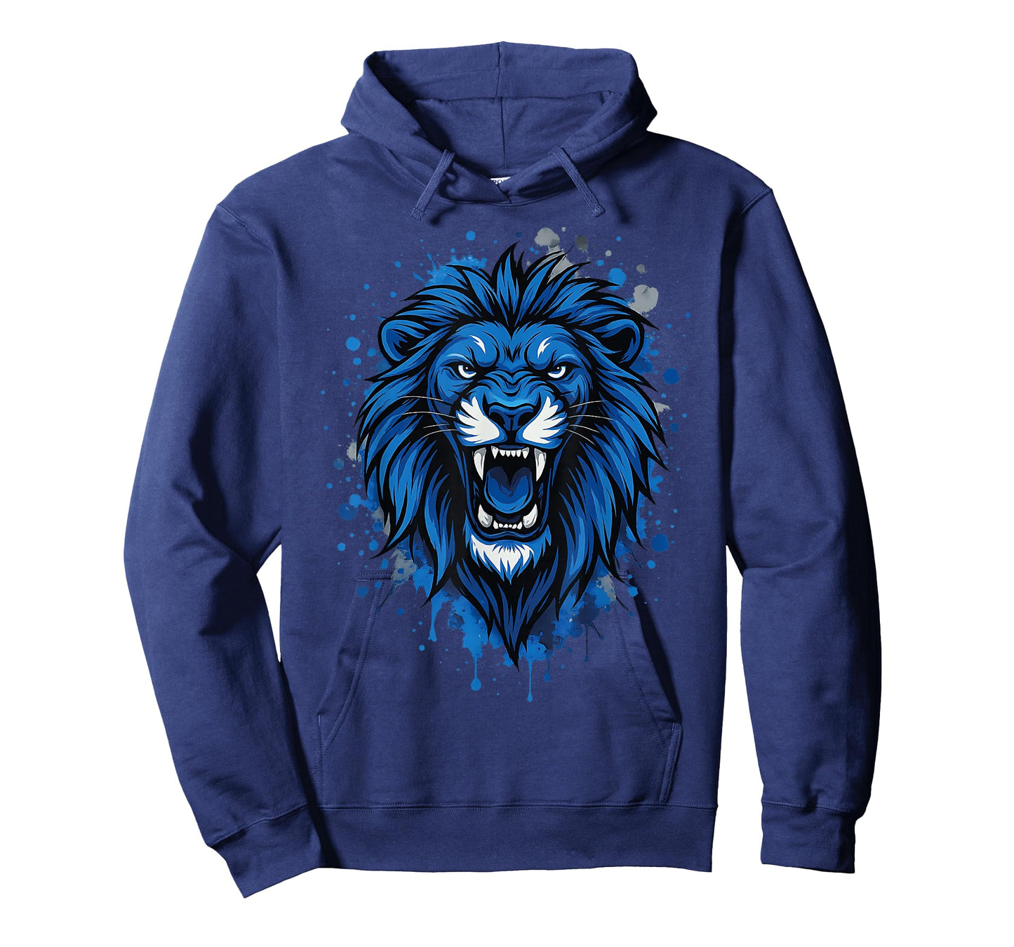 Blue Lion Fan Art – Sport Style Animal Graphic T-Shirt