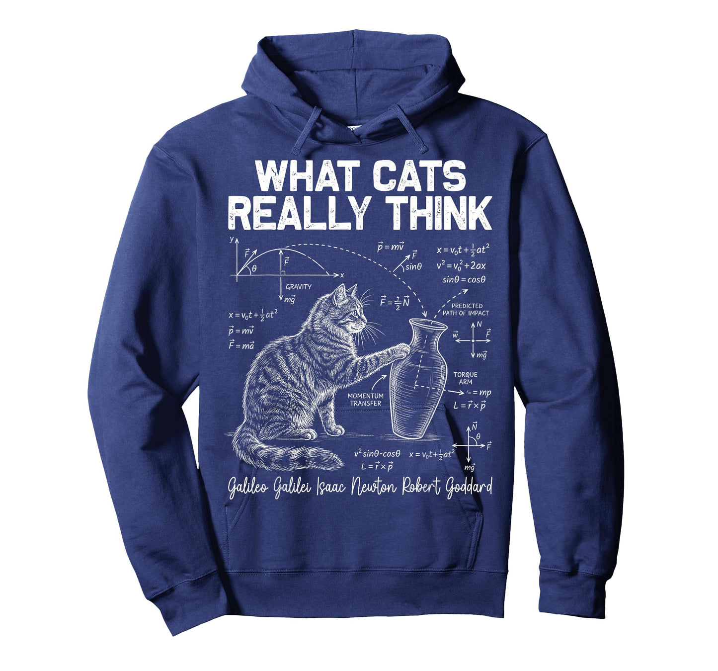 Funny Science Cat Physics Teacher What Cats Really Think T-Shirt