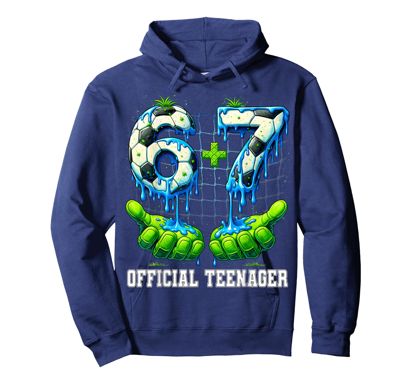 6+7 13 Year Old Official Teenager Drip Soccer 13th Birthday T-Shirt