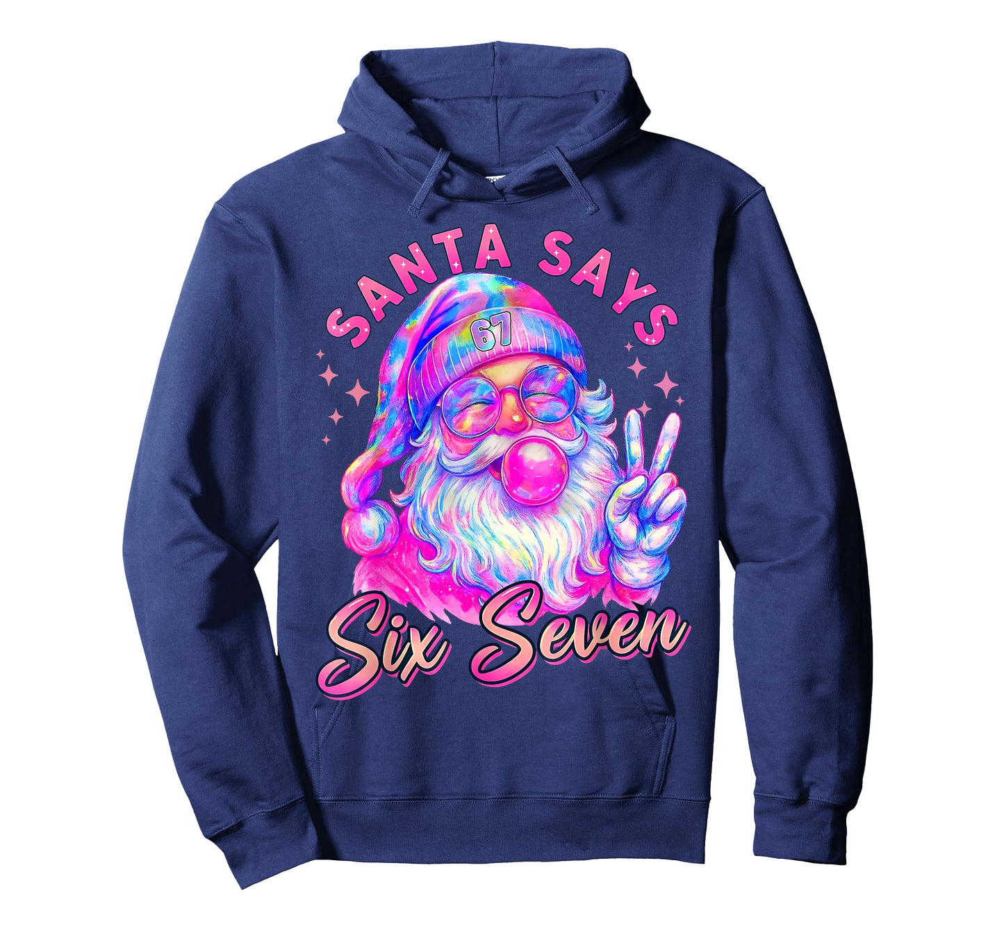 Funny Santa Says Six Seven Christmas 67 Meme Xmas Boys Girls T-Shirt