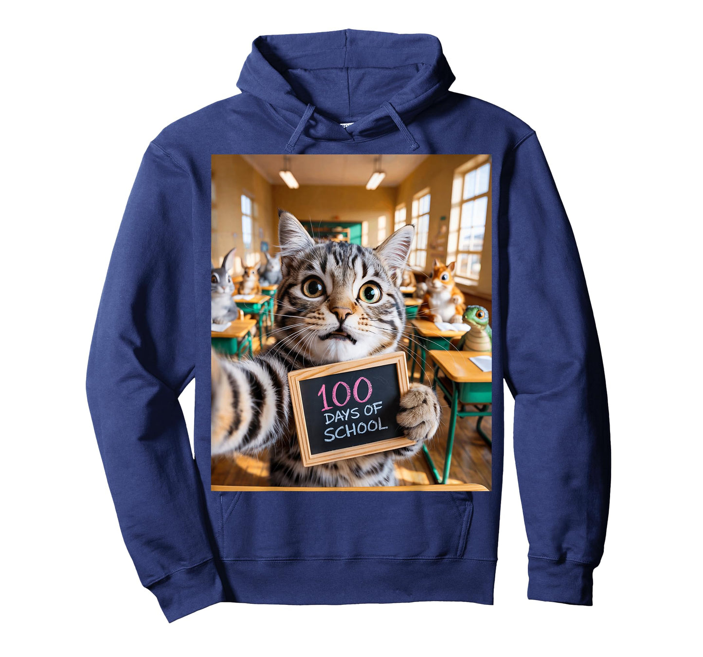 Cat Selfie 100 Days of School Design for cat Lovers and cat T-Shirt