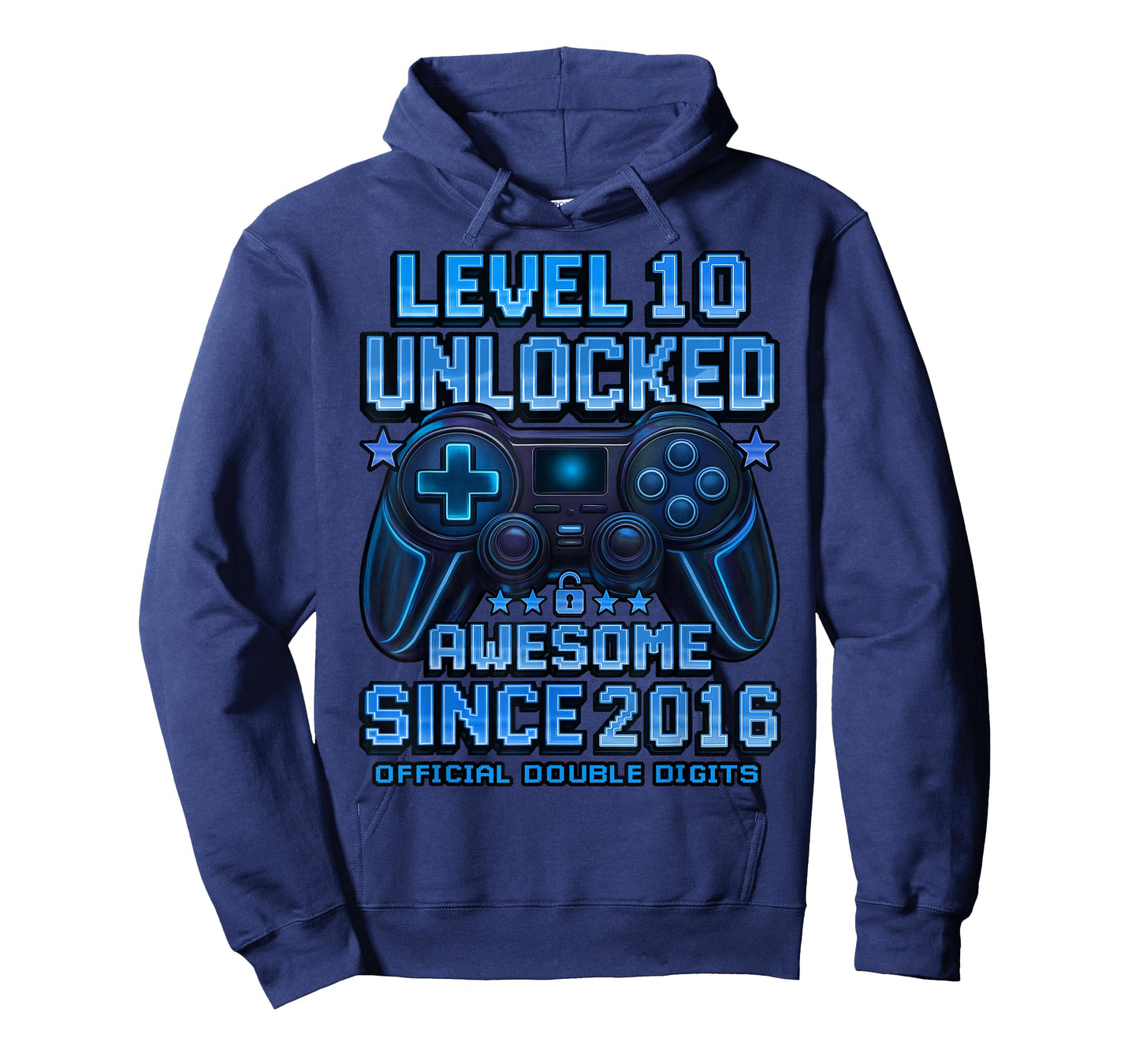Official Double Digits Level 10 Unlocked 10th Birthday Boy T-Shirt