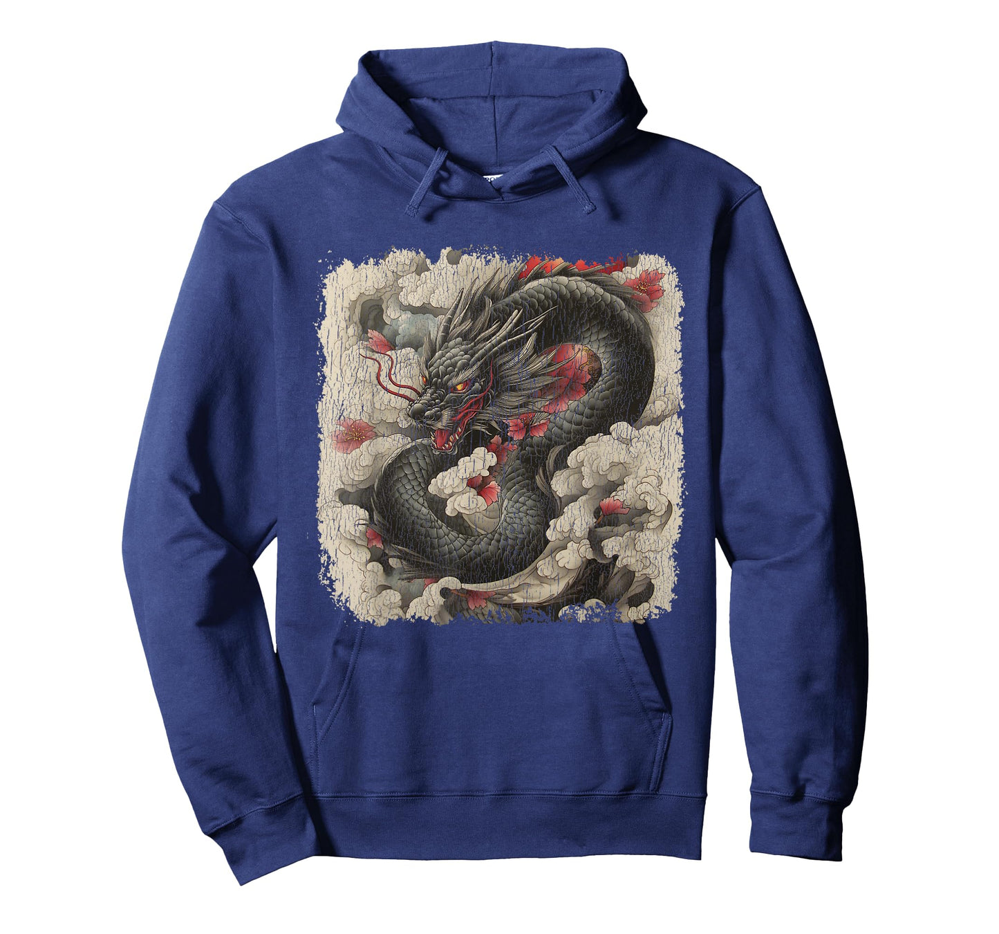 Japanese Dragon Tattoo Art Woodblock Vintage Asian Oriental T-Shirt