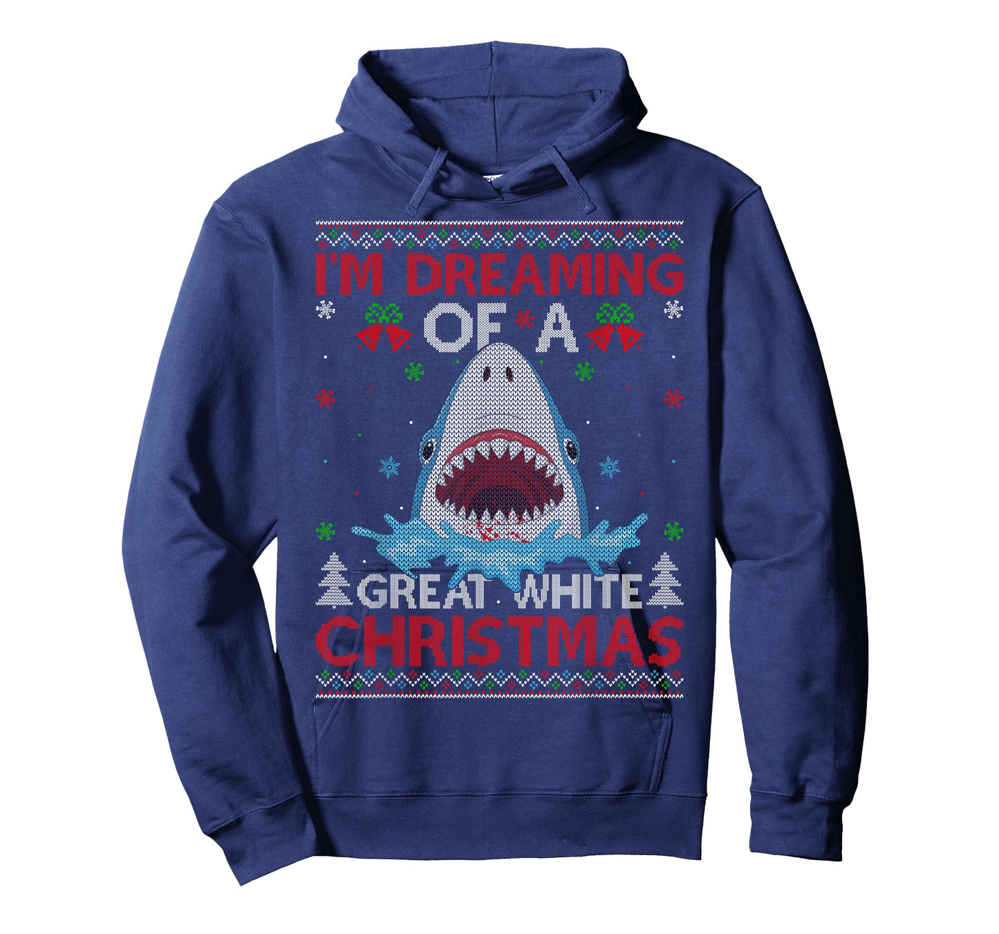 Great White Shark Ugly Xmas Sweater Shark Fishing Christmas T-Shirt