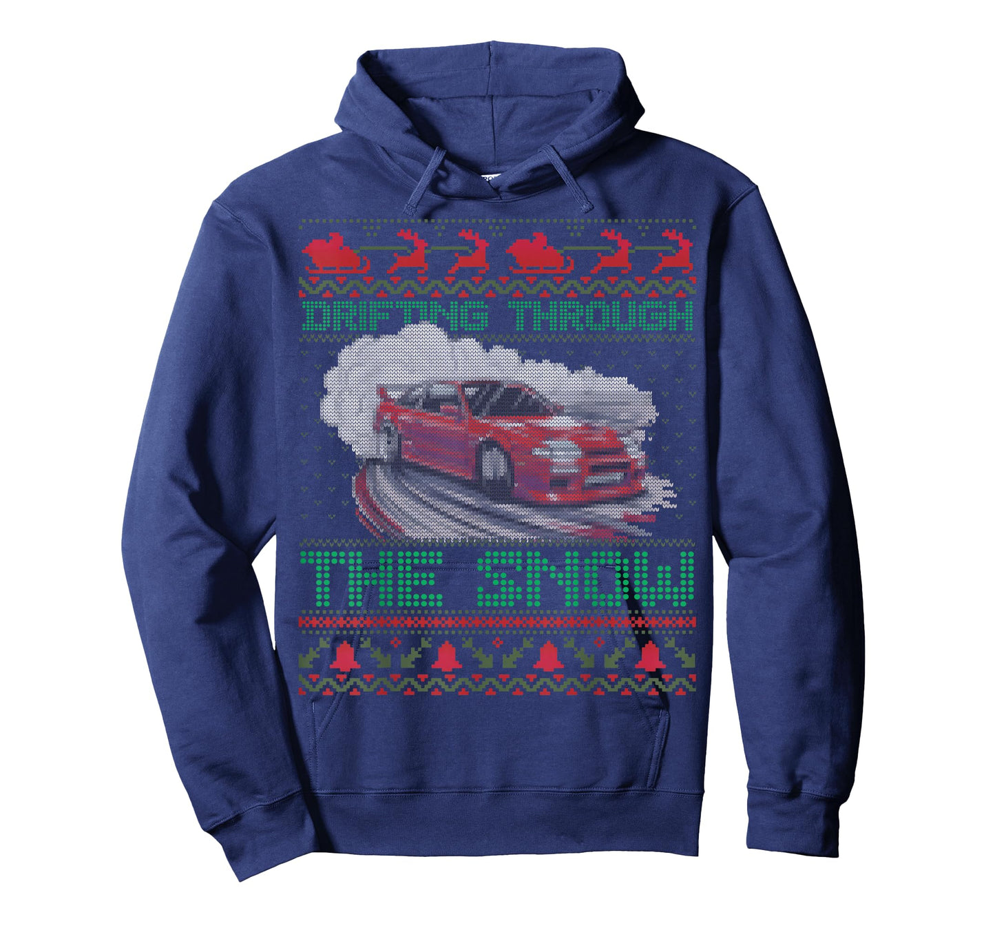 Drifting Car Snow Funny Ugly Xmas Sweater Gifts T-Shirt