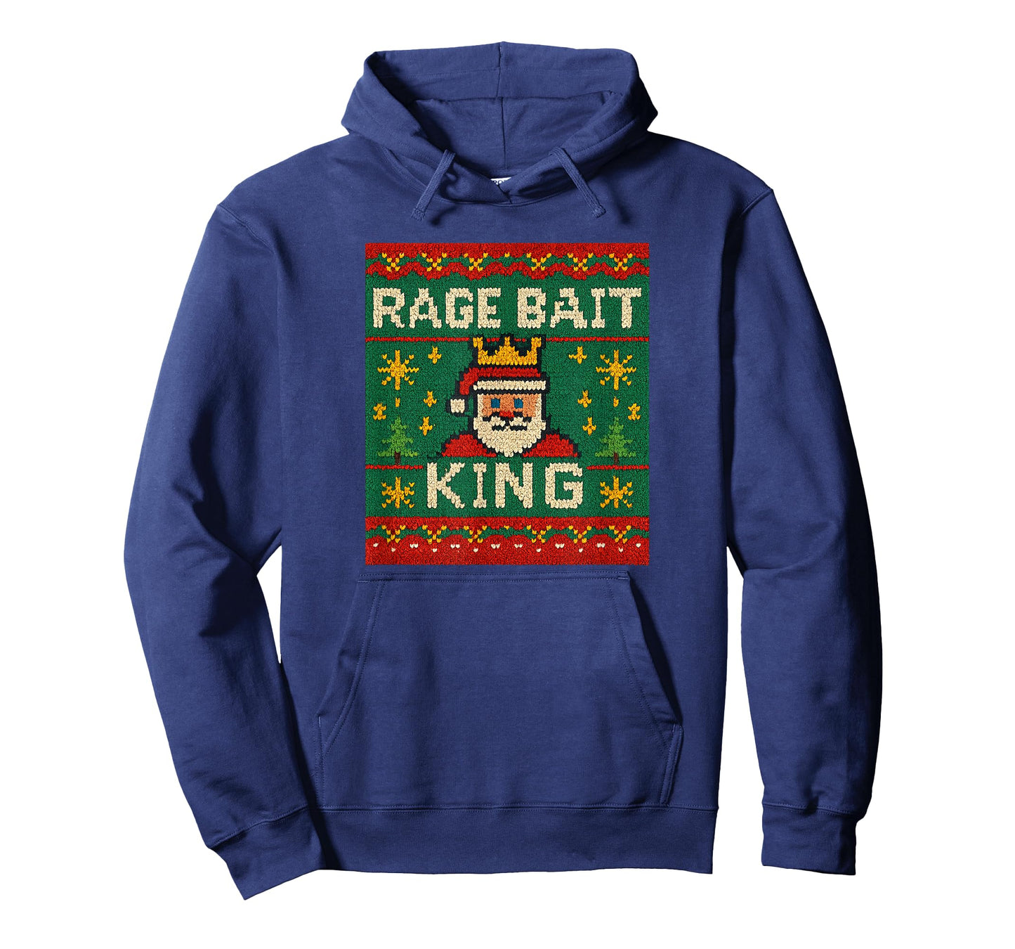 Rage Bait King Funny Meme Ugly Christmas Style Quote T-Shirt