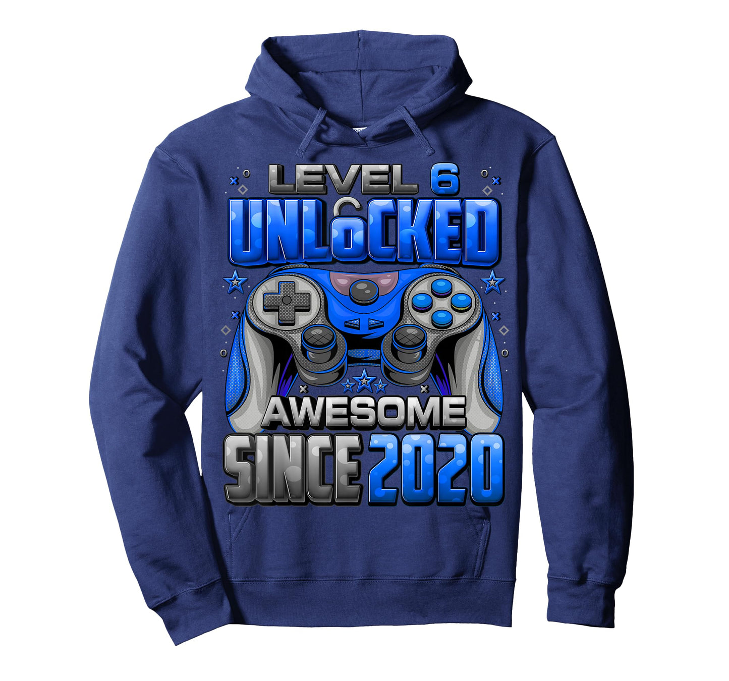 Level 6 Unlocked Awesome Since 2020 6th Birthday Gaming T-Shirt