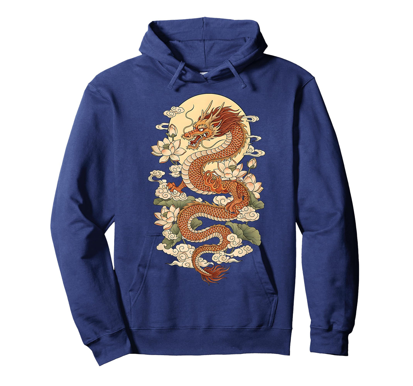 Japanese Dragon Sakura Moon Asian Lotus Blossoms Dragon T-Shirt