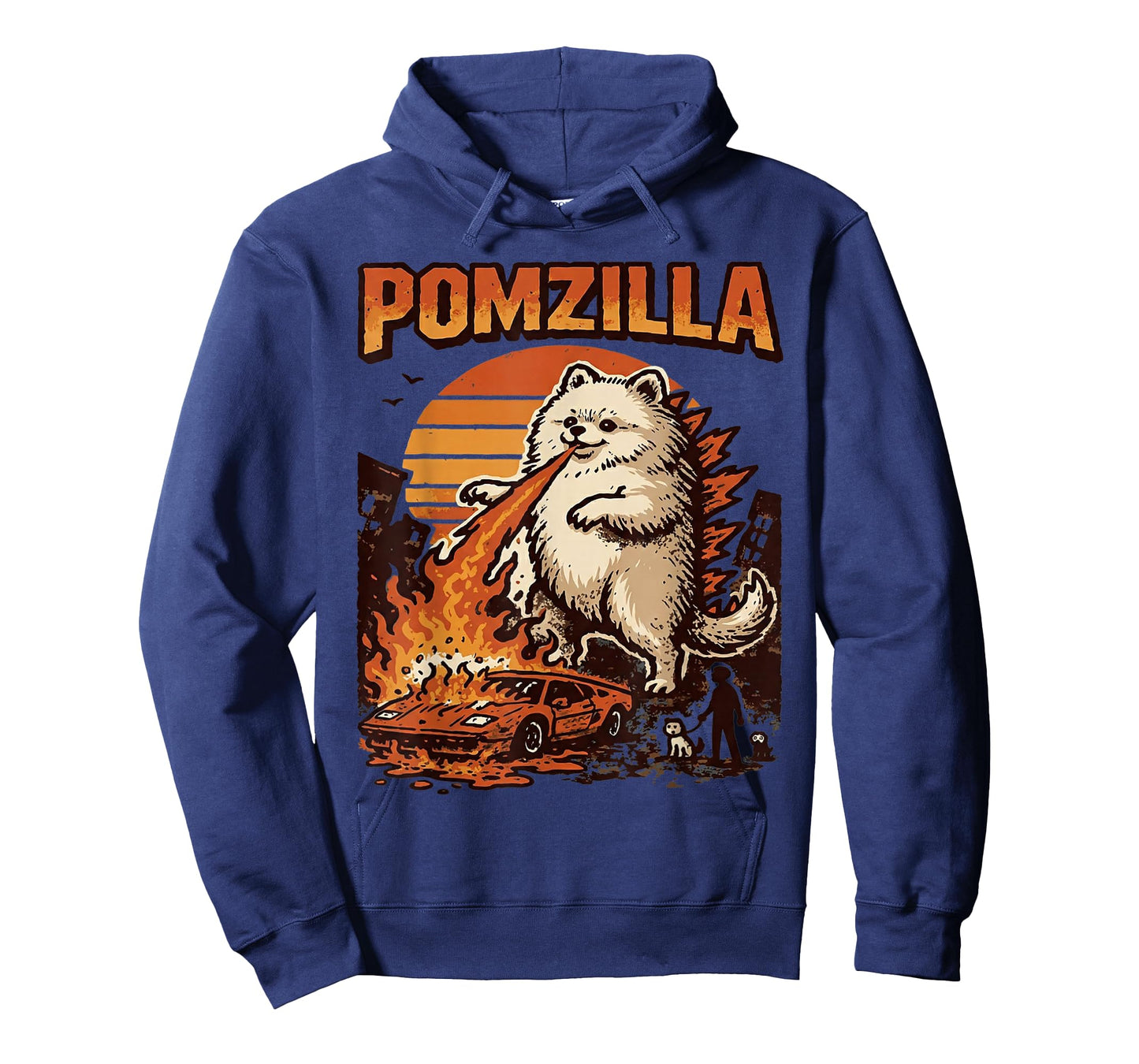 Pomzilla Pomeranian Dog Vintage Monster Pom Dog Lover T-Shirt