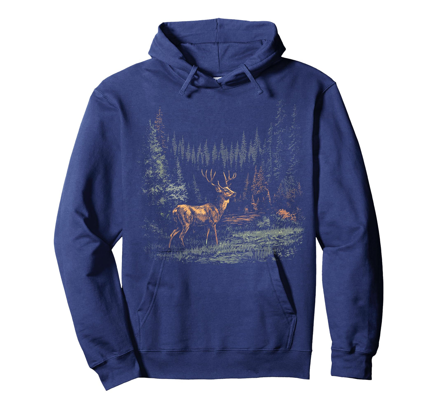 Deer Forest Rustic Landscape T-Shirt